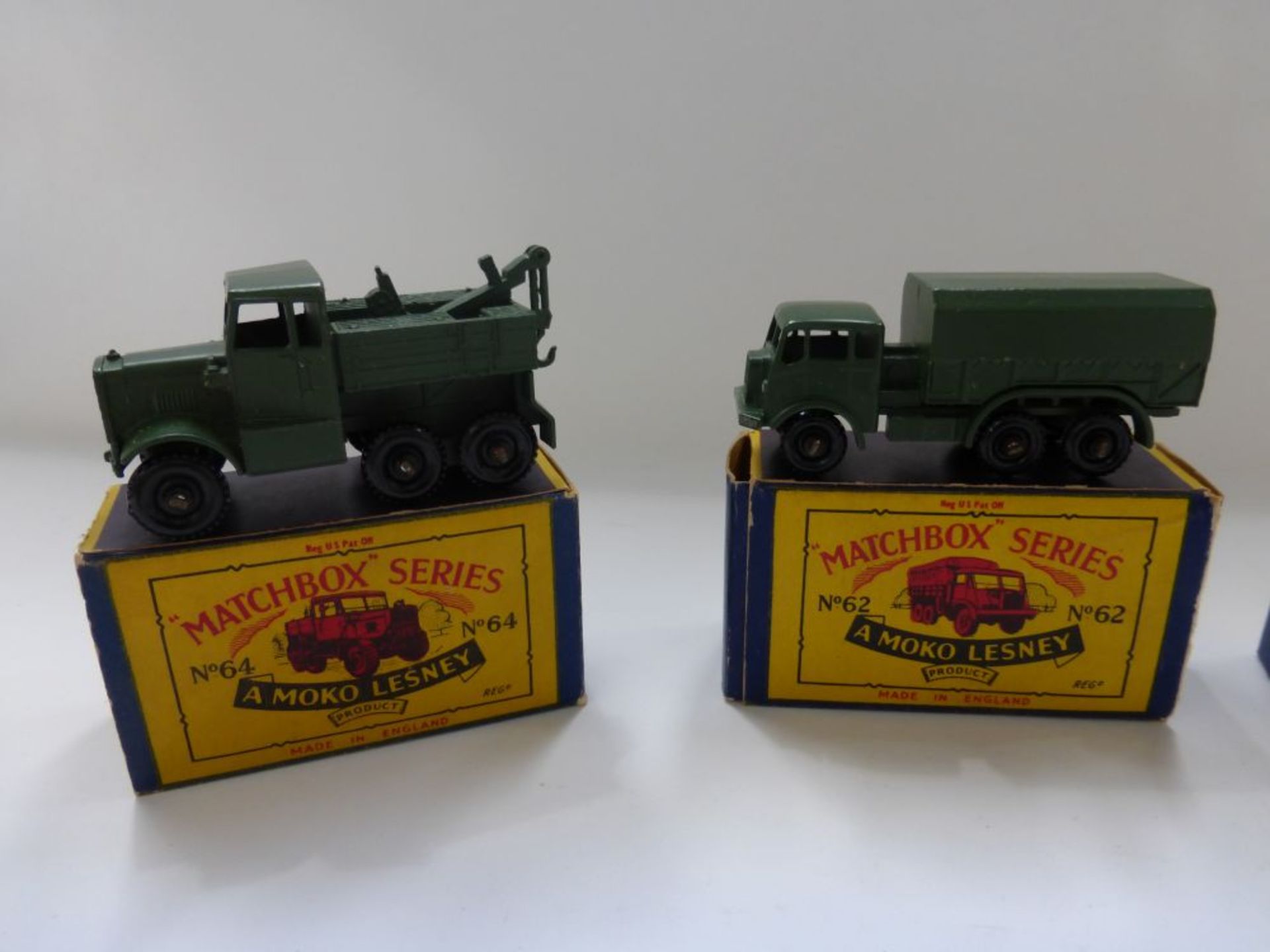 Five genuine Matchbox Models: #11 ERF Road Tanker, #21 Bedford Coach in original box, #64 B3 Army - Image 4 of 6