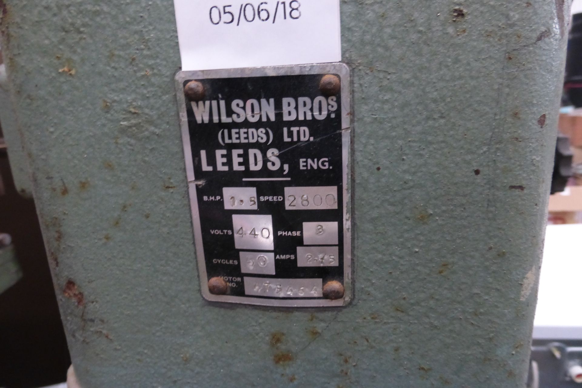 * A Wilson Chisel Morticer MHC 712N S/N 123066 3PH. Please note there is a £10 + VAT lift out fee on - Image 3 of 3