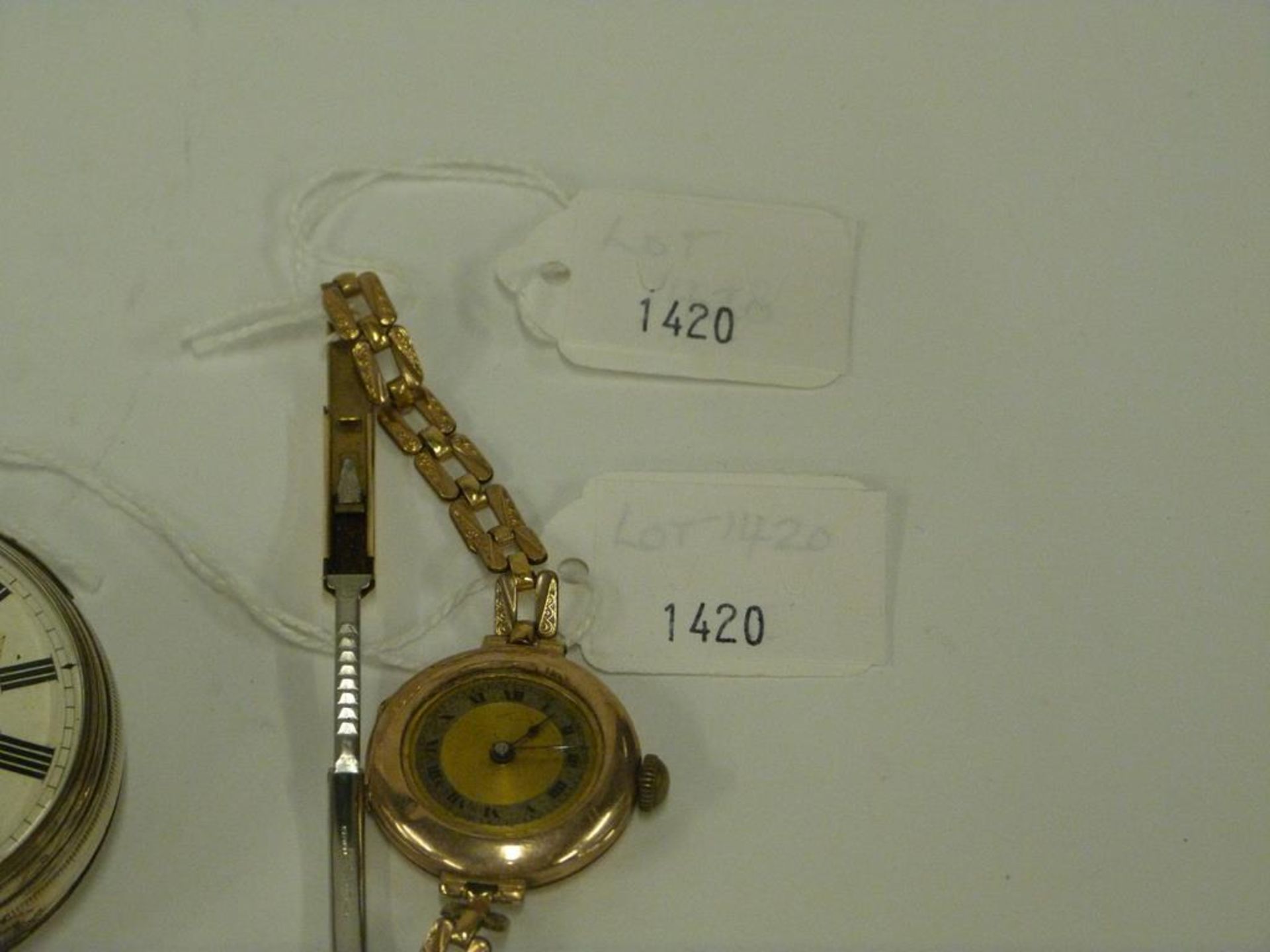 A Victorian Silver Cased Key Wind Pocket Watch, London 1873 together with a 9ct Gold Wrist Watch. (
