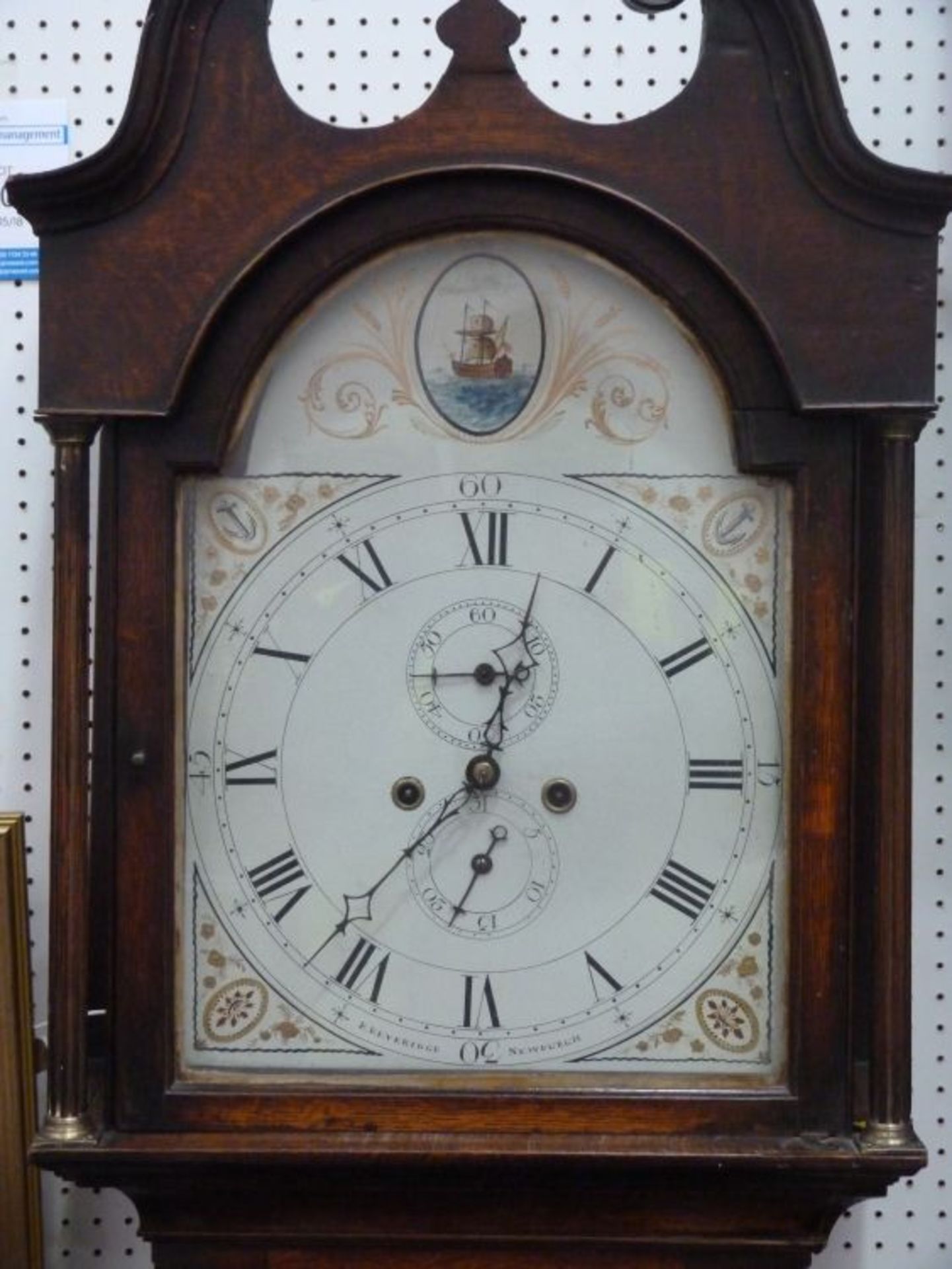 An early 19th Century Scottish Oak Longcase Clock with painted dial inscribed R (Robert) - Bild 2 aus 8