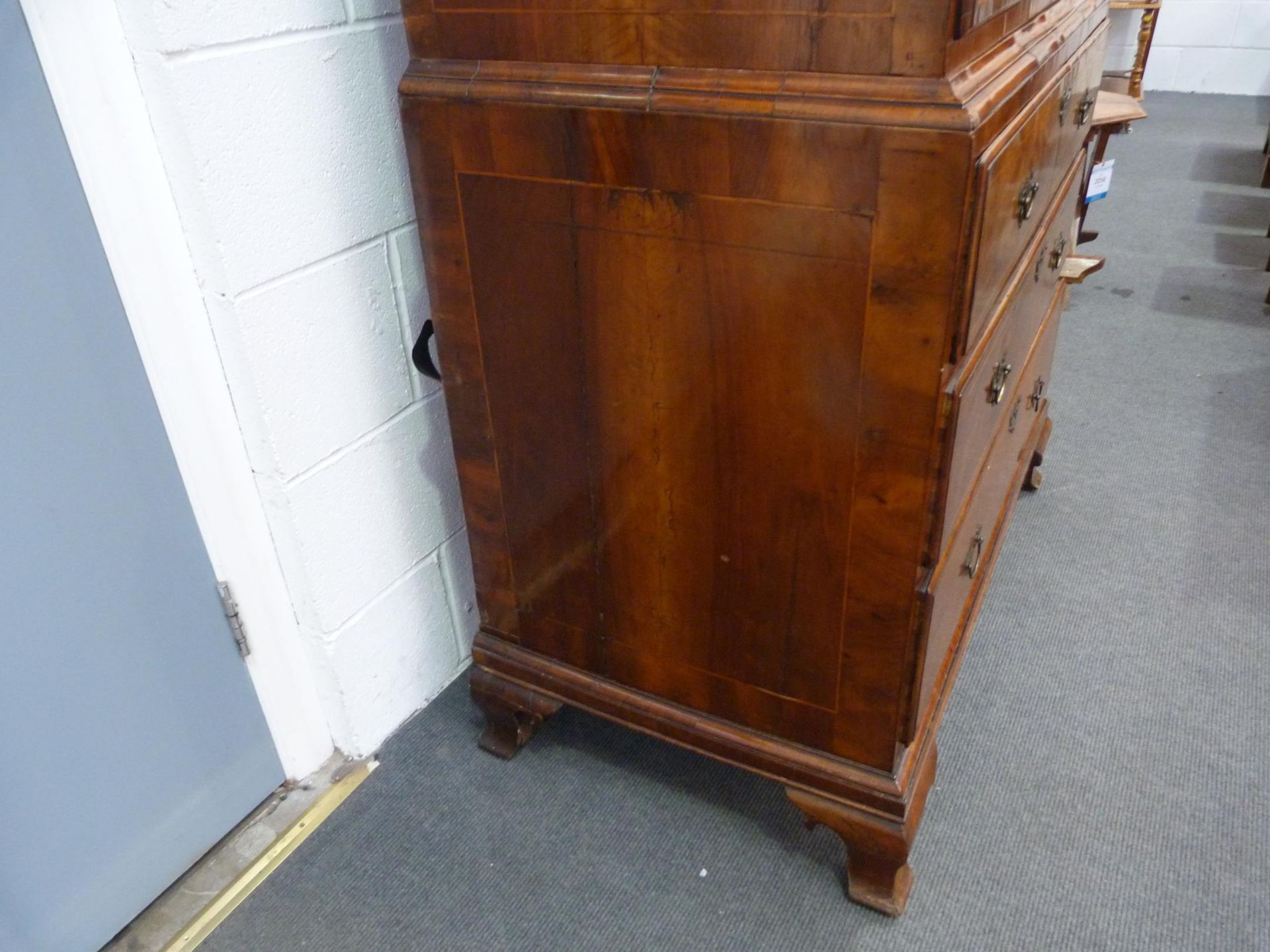 An 18th Century Walnut Tallboy of Small size with Inlaid Stringing to the Drawer Fronts; Two Short - Image 3 of 18