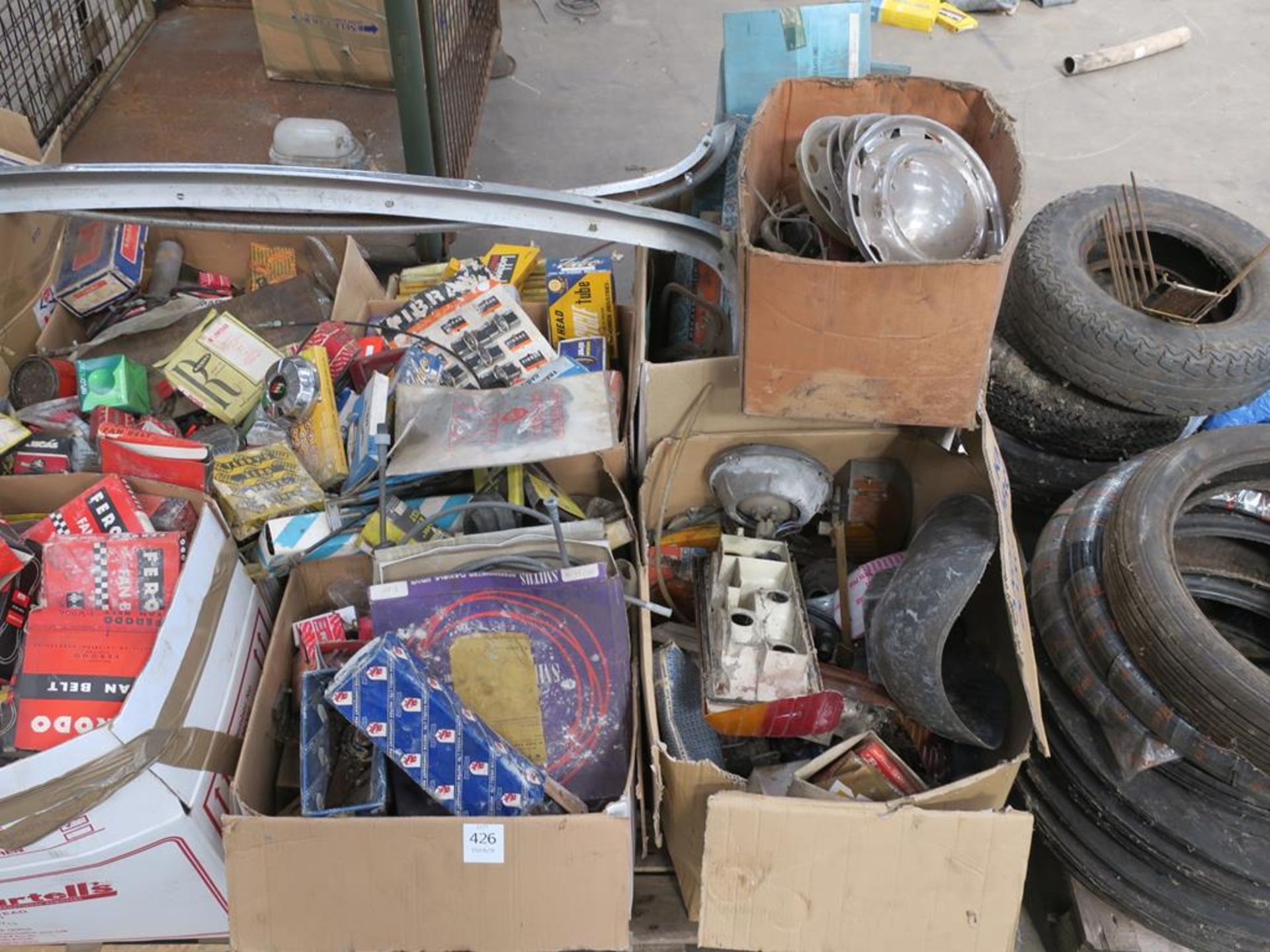 1 x Pallet of Motor Cycle Tyres and 2 x Pallets of Vintage Car/Automotive Parts. Please note there - Bild 3 aus 4