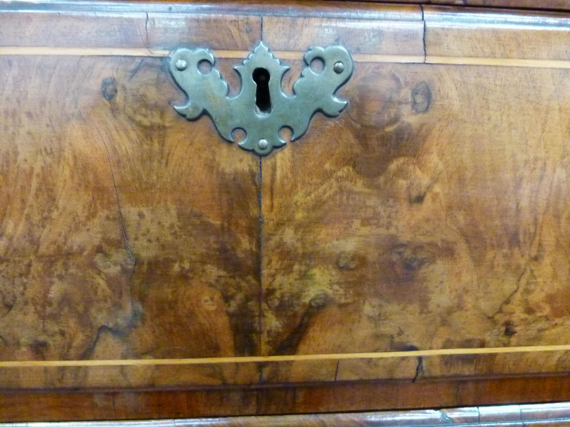 An 18th Century Walnut Tallboy of Small size with Inlaid Stringing to the Drawer Fronts; Two Short - Image 8 of 18