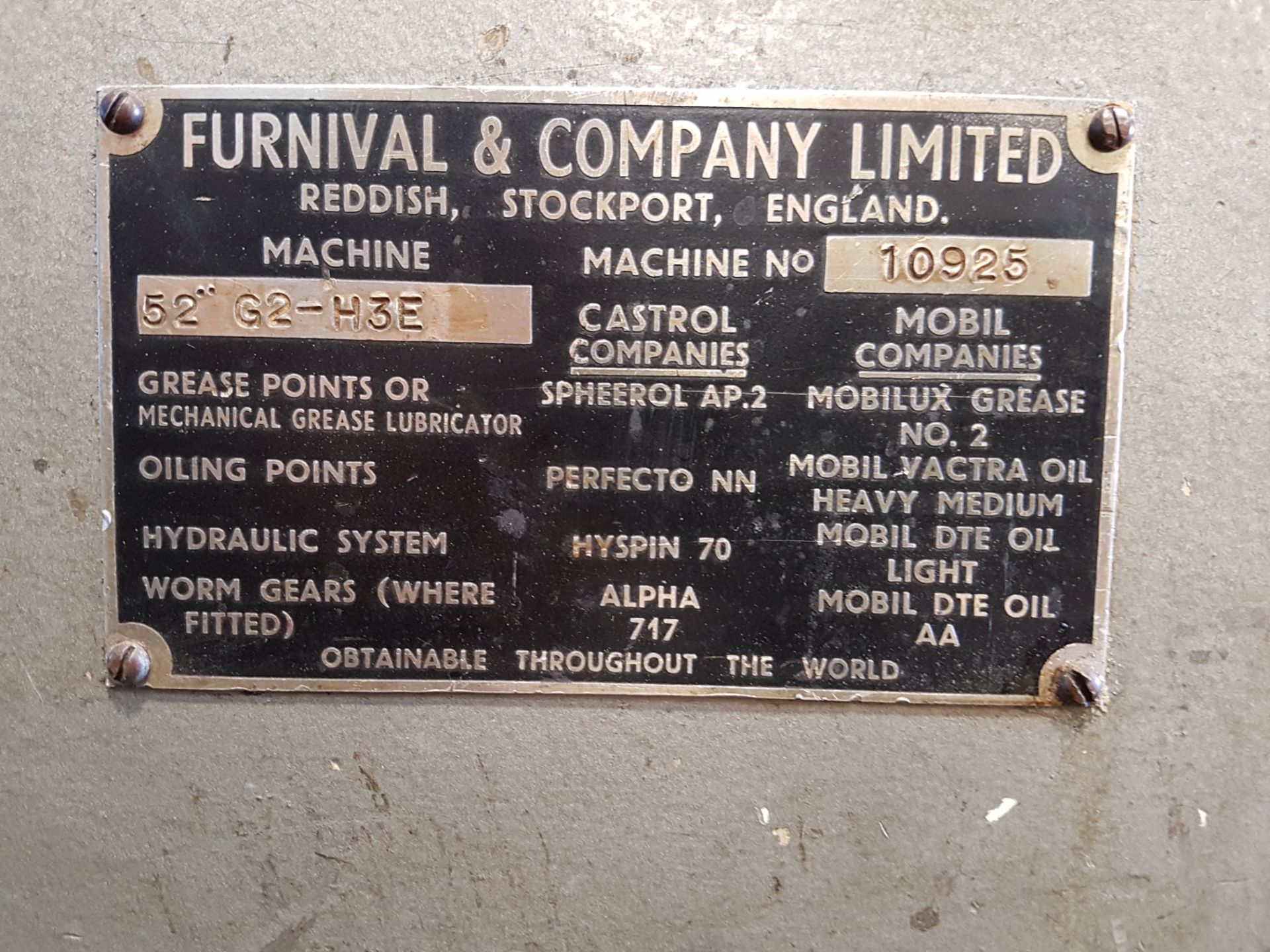 * Furnival 52 inch Guillotine. A Furnival 52'' Guillotine Type 52'' - G2 - H3E Machine No 10925. - Image 12 of 14