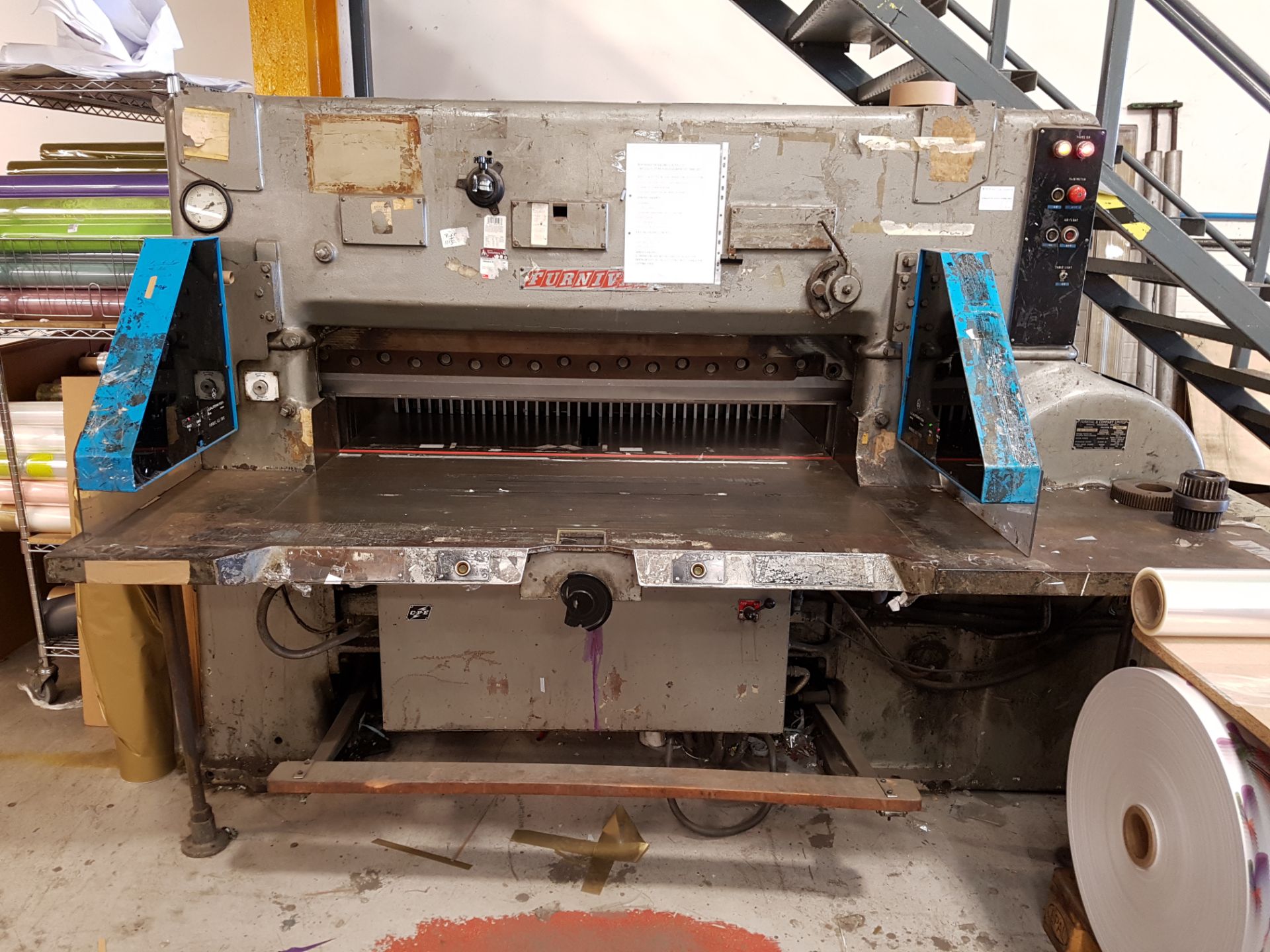 * Furnival 52 inch Guillotine. A Furnival 52'' Guillotine Type 52'' - G2 - H3E Machine No 10925.