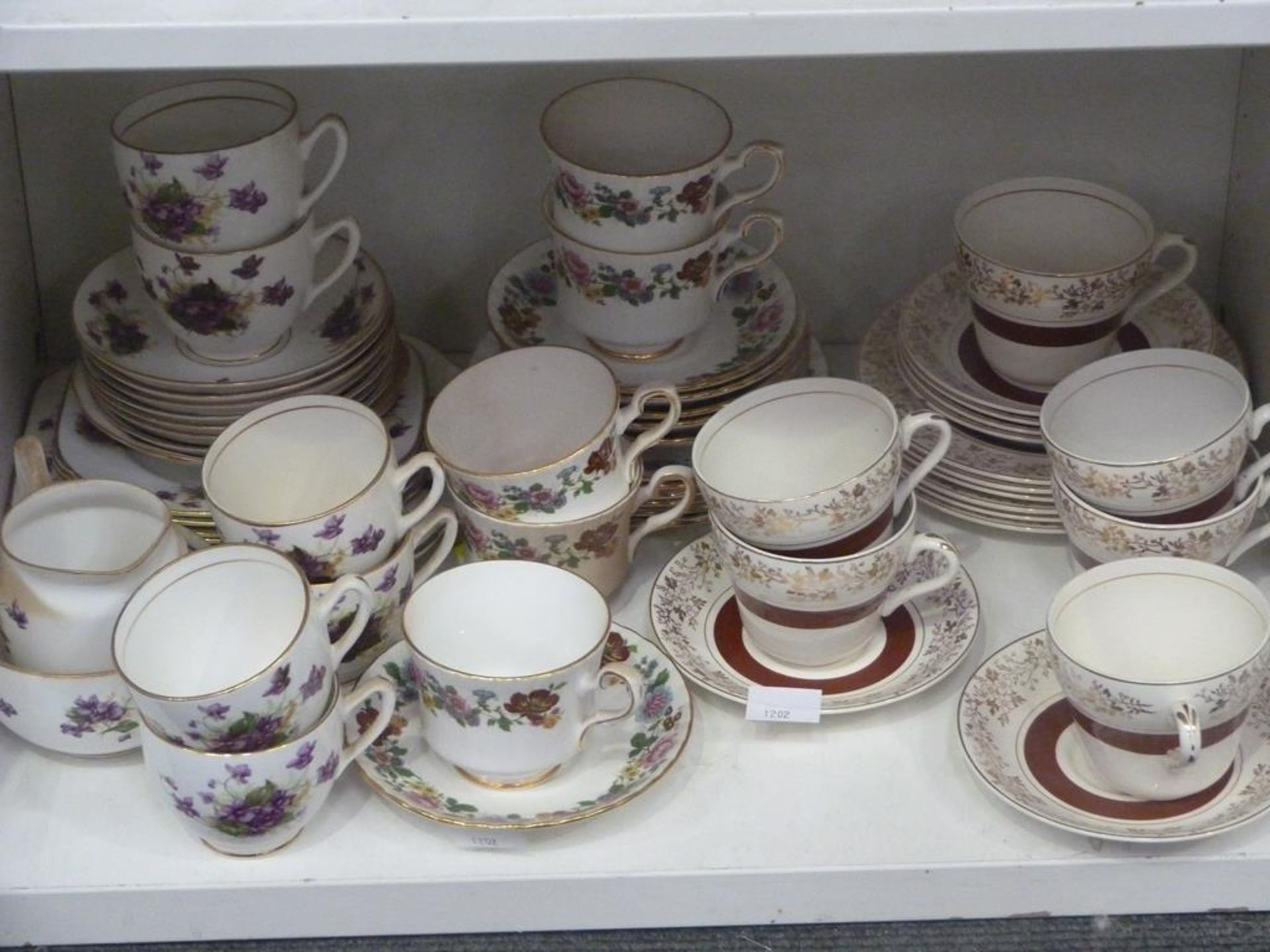 Three Shelves to contain an assortment of Tableware, including Johnson Bro's 'Old English' - Image 4 of 11