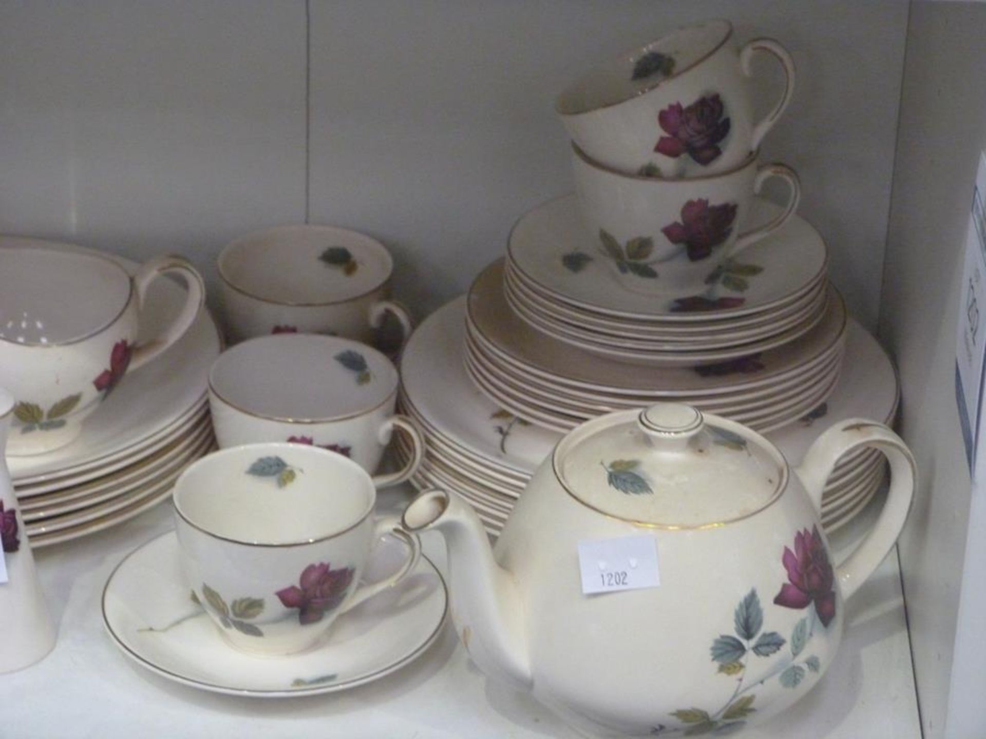 Three Shelves to contain an assortment of Tableware, including Johnson Bro's 'Old English' - Image 9 of 11