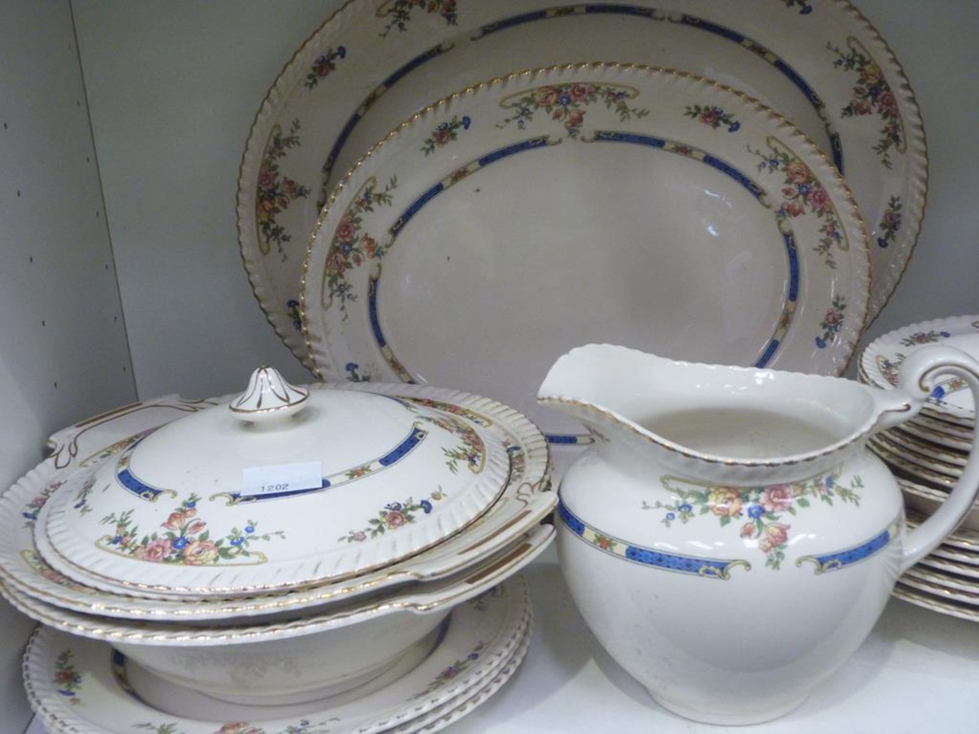 Three Shelves to contain an assortment of Tableware, including Johnson Bro's 'Old English' - Image 6 of 11