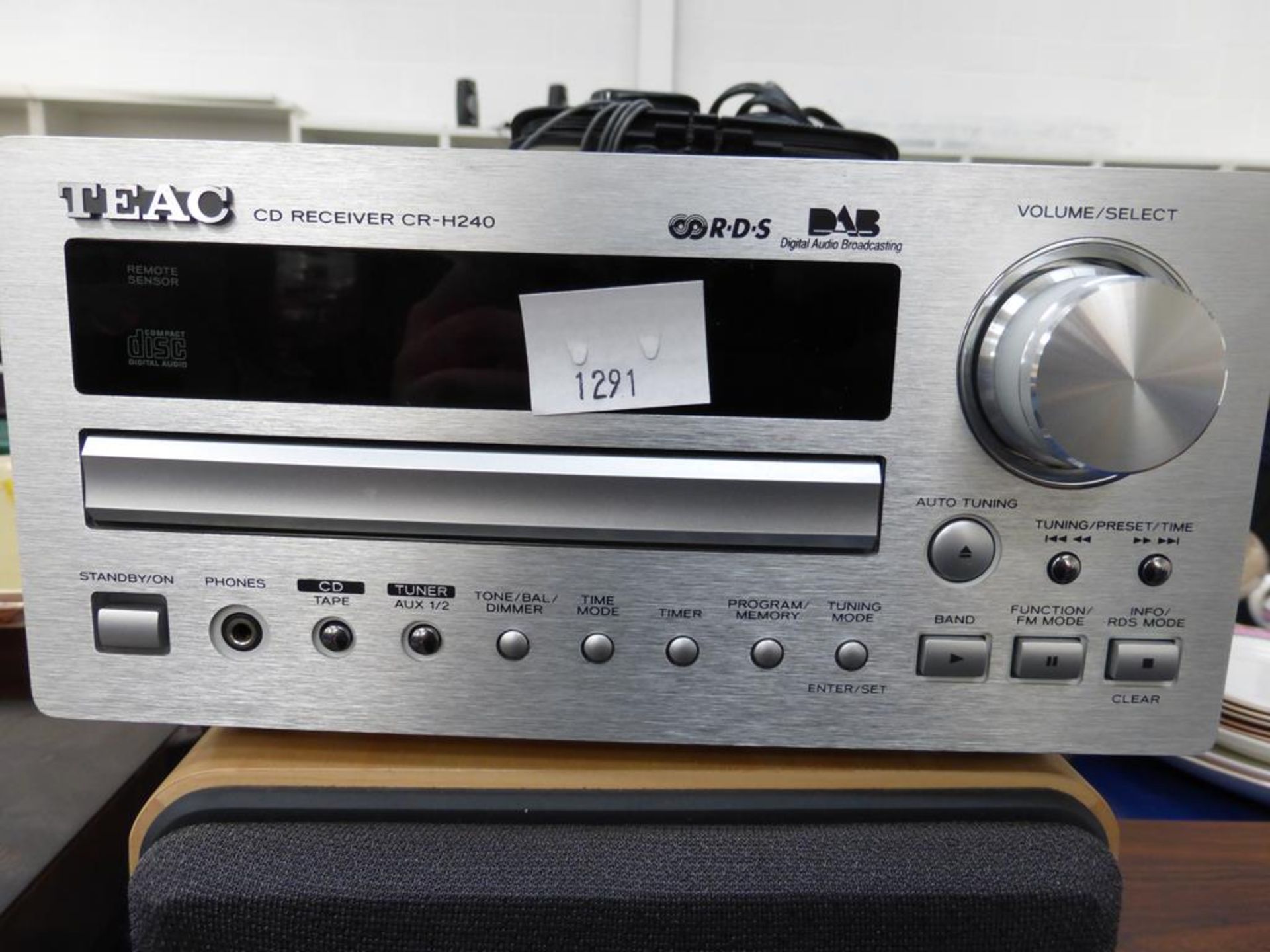 A Teac CD Receiver (CR-H240) with Teac Remote Control Unit (RC-956) and a Pair of 2-Way Speakers ( - Image 2 of 4