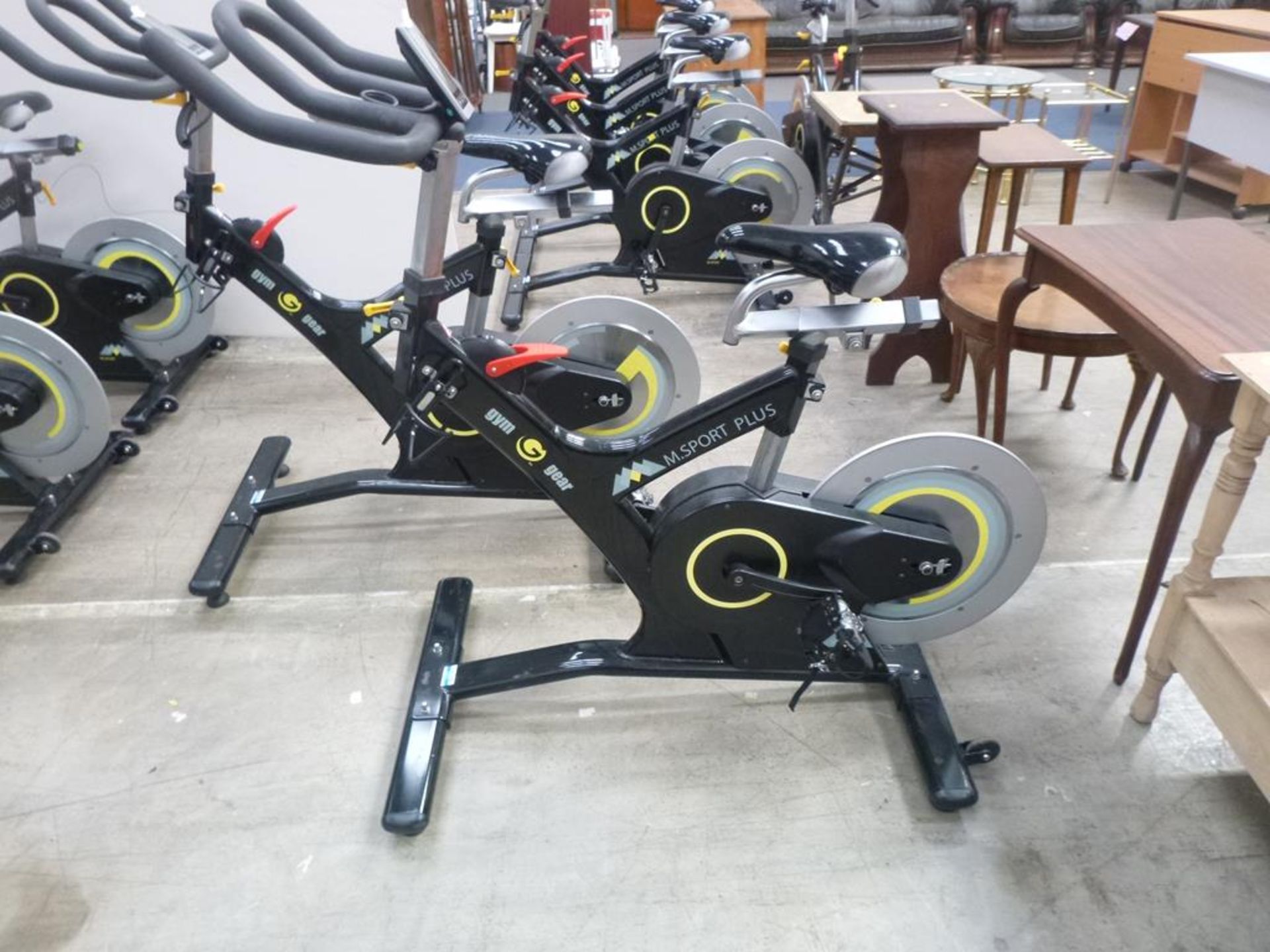 * Indoor Cycle. Two Gym Gear M Sport Commercial Indoor Cycles with an oversized steel frame for - Image 4 of 5