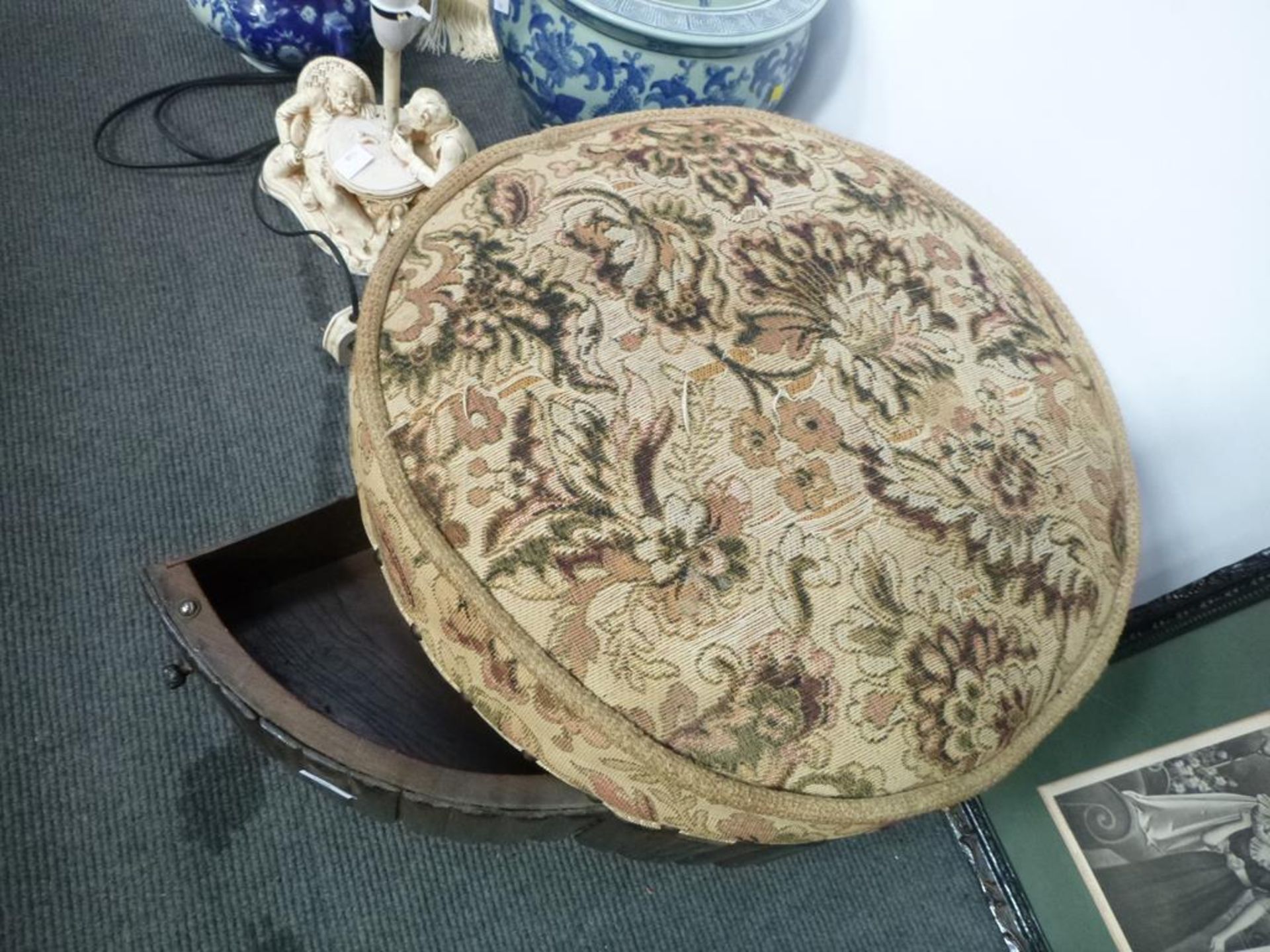 A mixed selection of collectable items to include a 45cm diameter Footstool with two Drawers with - Image 4 of 9