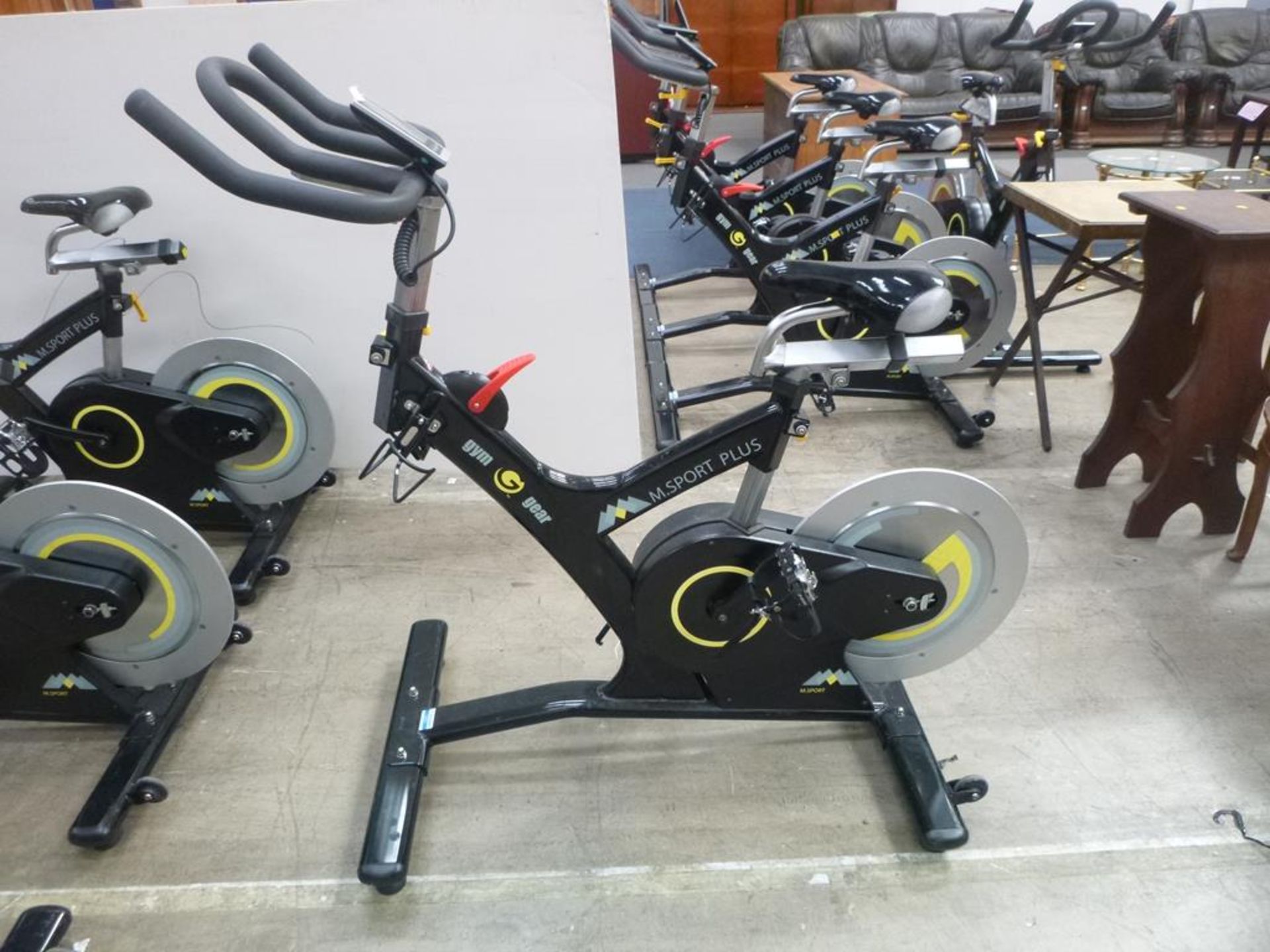* Indoor Cycle. Two Gym Gear M Sport Commercial Indoor Cycles with an oversized steel frame for - Image 5 of 5