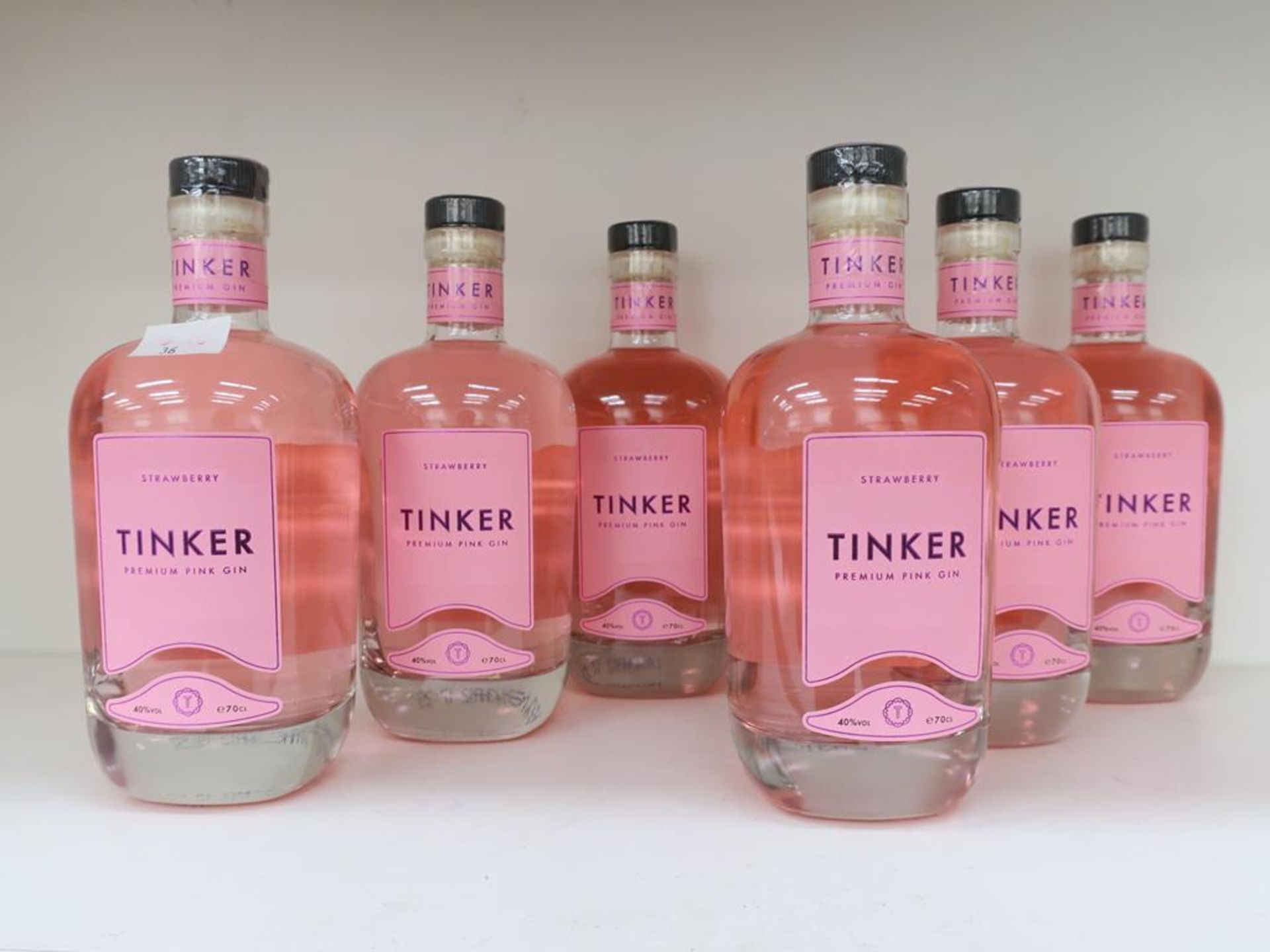 * A Box of Tinker 'Strawberry- Premium' Gin 6 x 70cl 40% Vol (RRP £210)