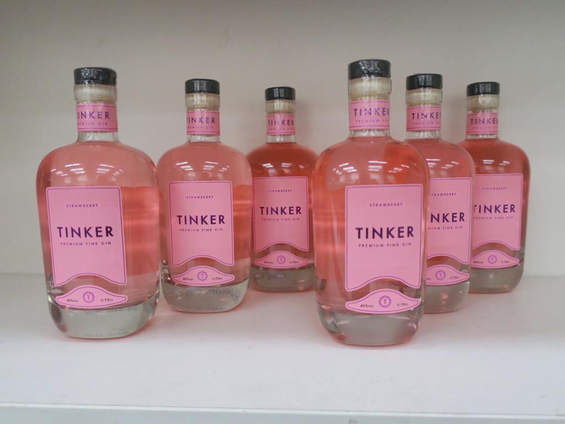 * A Box of Tinker 'Strawberry- Premium' Gin 6 x 70cl 40% Vol (RRP £210)