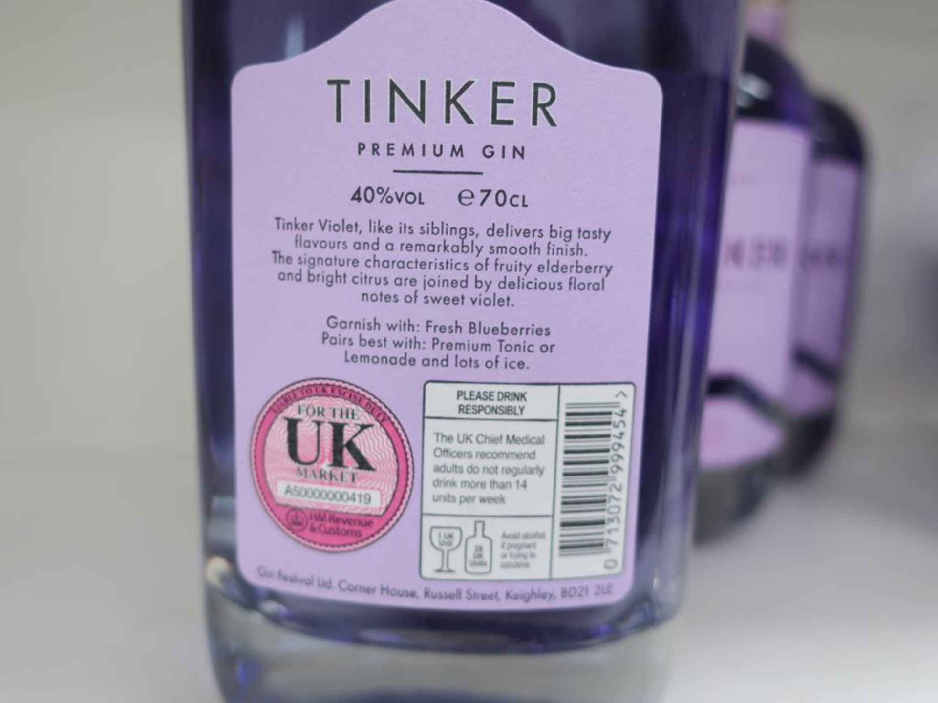 * A Box of Tinker 'Violet' Gin 6 x 70cl 40% Vol (RRP £210) - Image 3 of 3