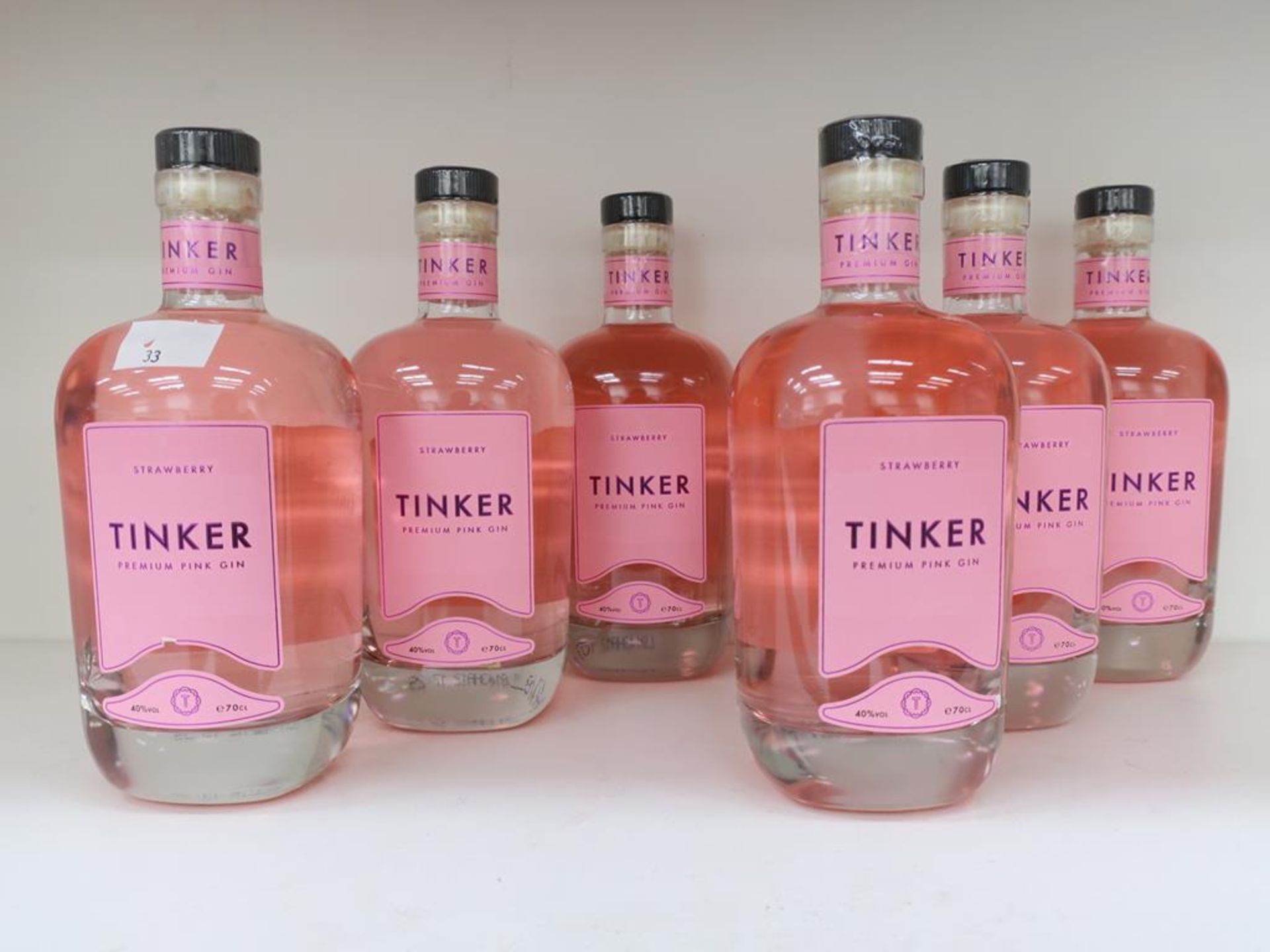 * A Box of Tinker 'Strawberry- Premium' Gin 6 x 70cl 40% Vol (RRP £210)