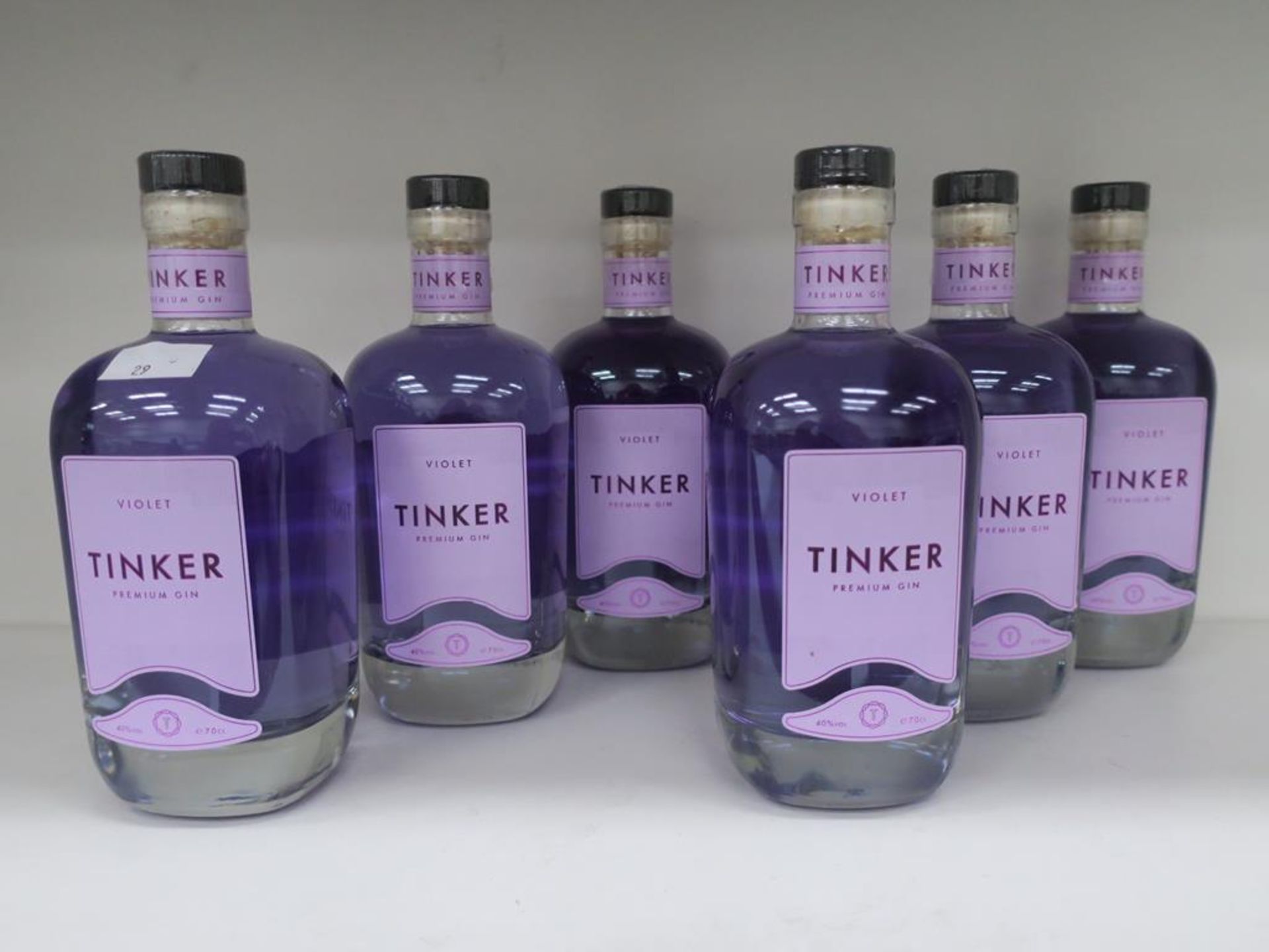 * A Box of Tinker 'Violet Gin 6 x 70cl 40% Vol (RRP £210)