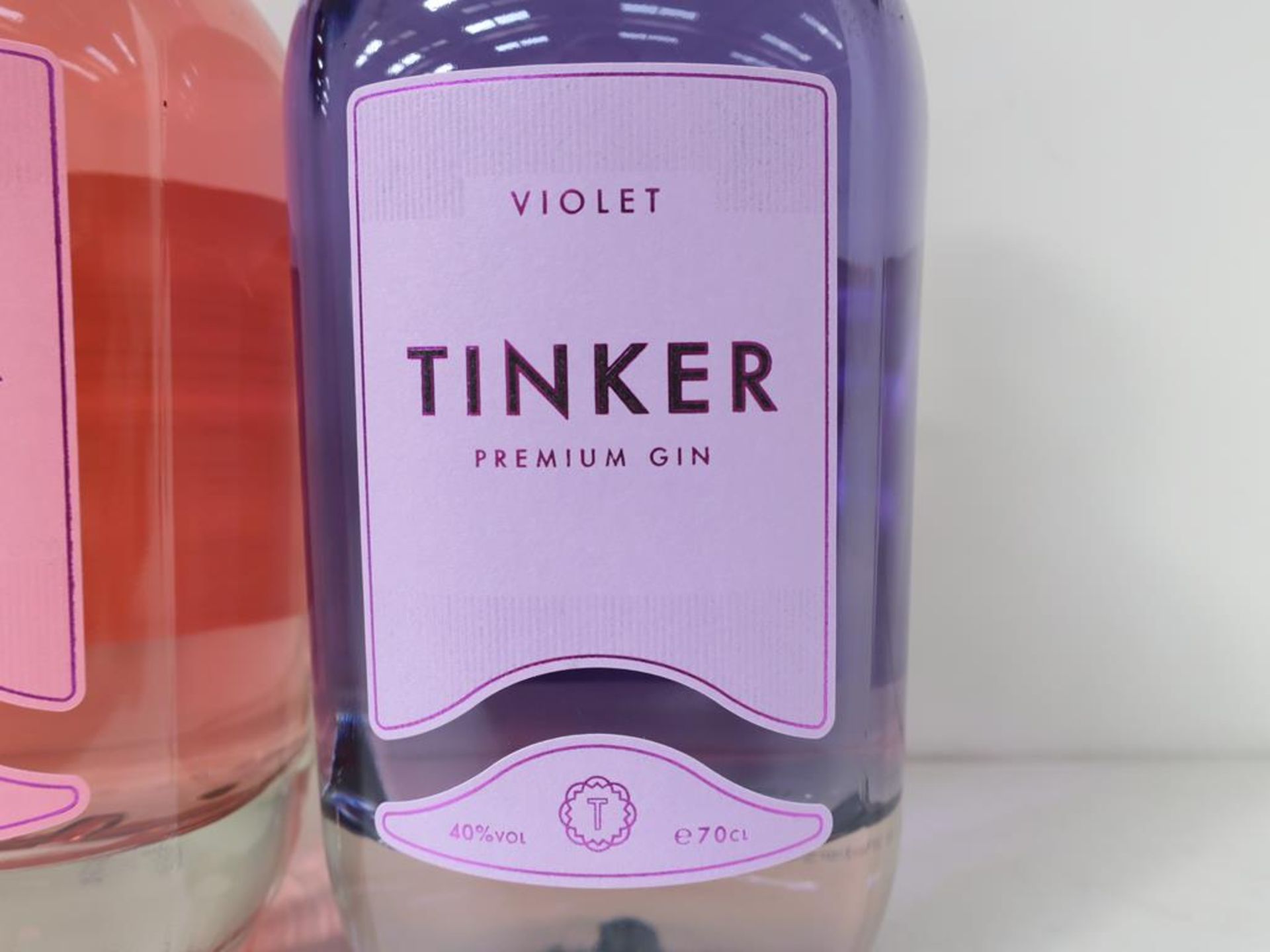 * Three bottles of Tinker Gin: 70cl bottle of Small Batch, British made Spanish style 40% vol, - Image 4 of 7