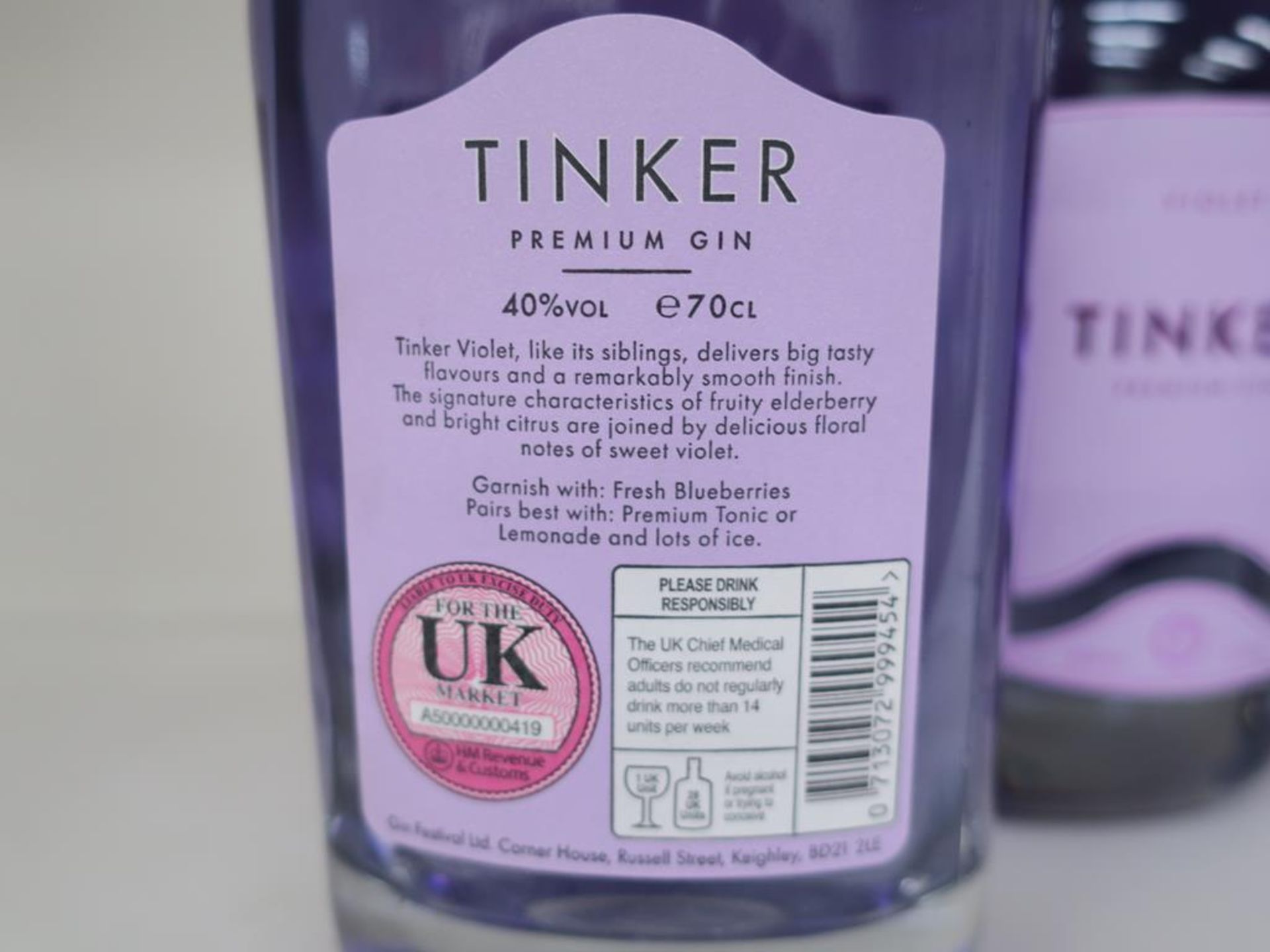 * A Box of Tinker 'Violet' Gin 6 x 70cl 40% Vol (RRP £210) - Image 3 of 3