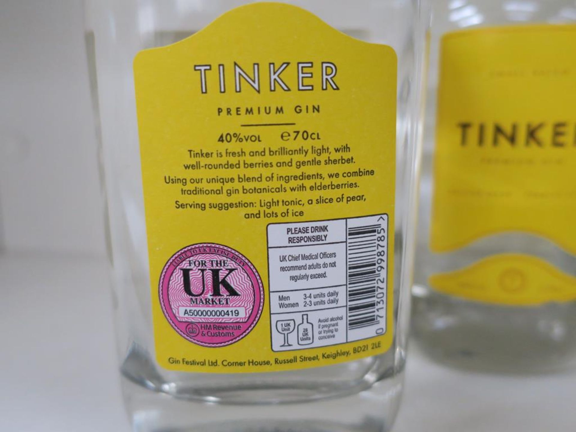 * A Box full of Tinker Gin 6 x 70cl 40% Vol (RRP £210) - Image 3 of 3