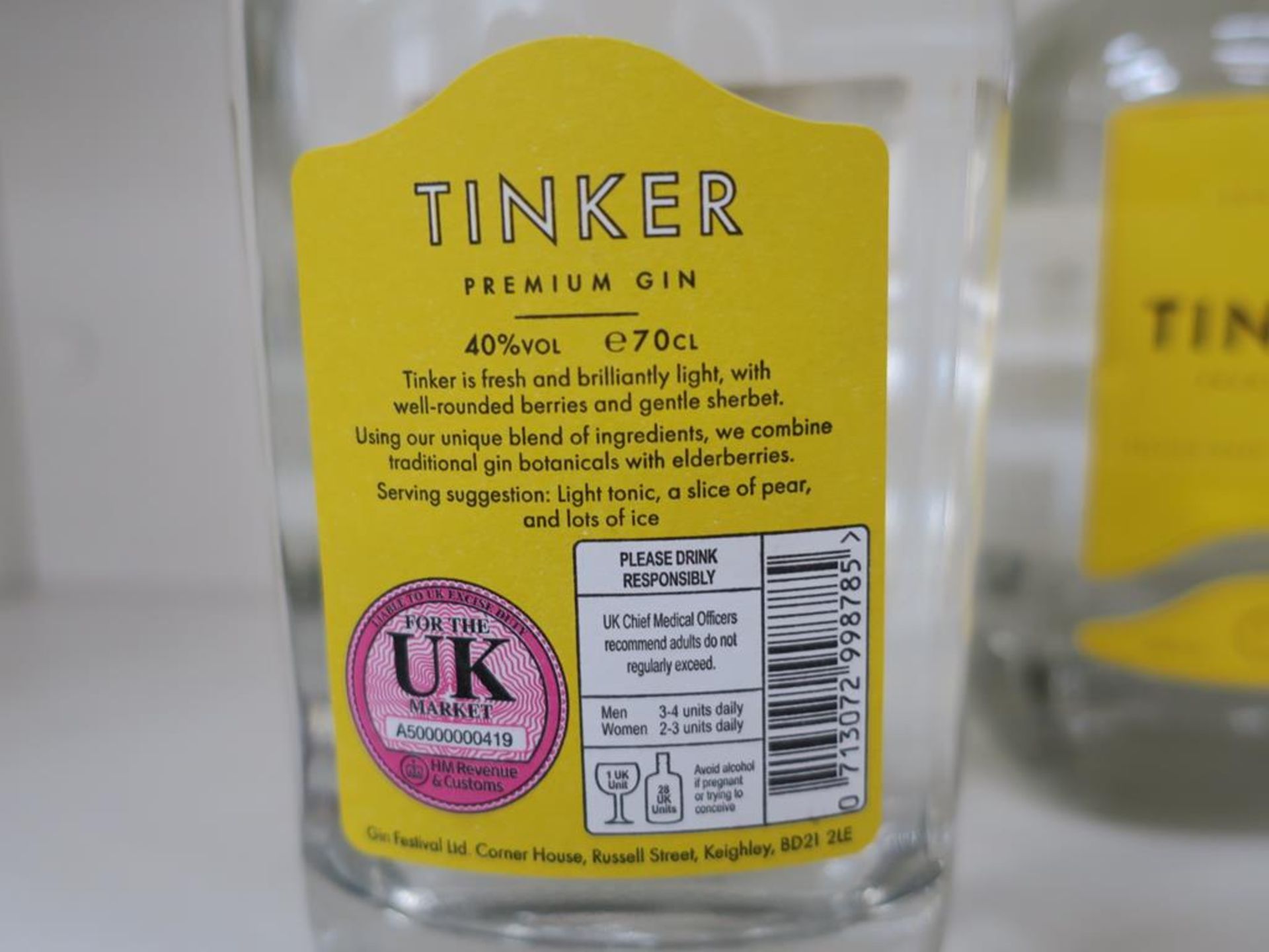 * A Box of Tinker Gin 6 x 70cl 40% Vol (RRP £210) - Image 3 of 3