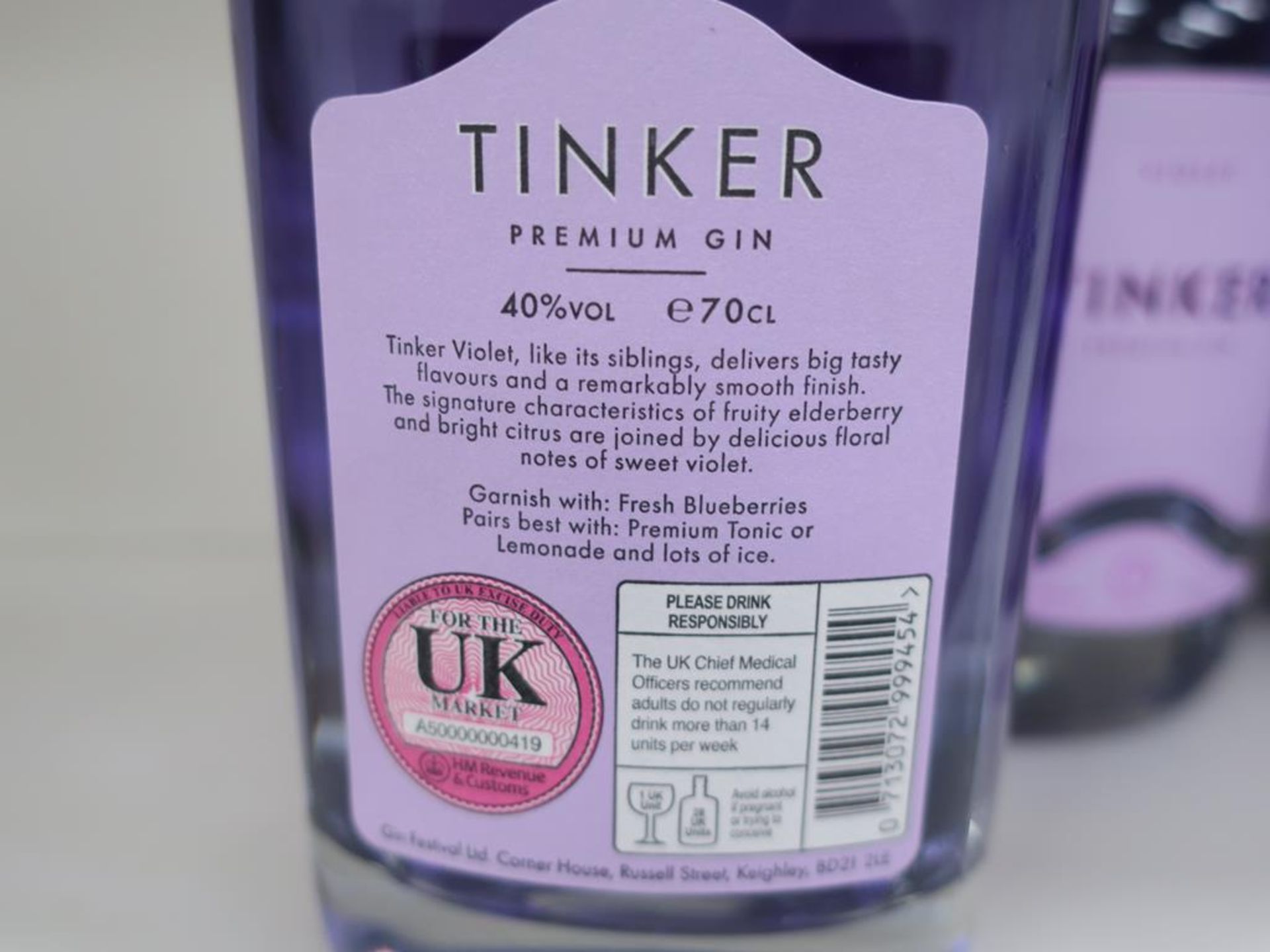 * A Box of Tinker 'Violet' Gin 6 x 70cl 40% Vol (RRP £210) - Image 3 of 3