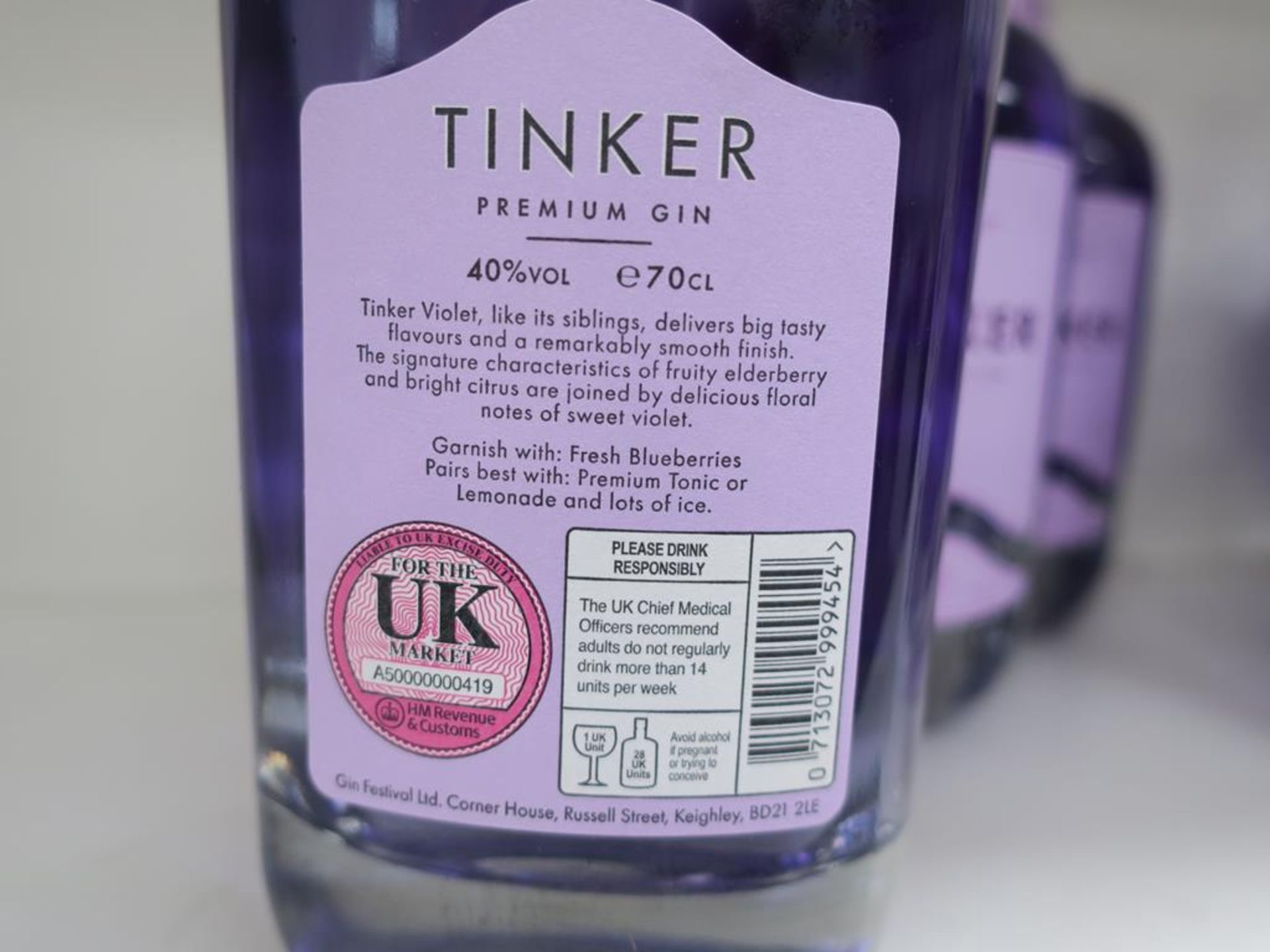 * A Box of Tinker 'Violet' Gin 6 x 70cl 40% Vol (RRP £210) - Image 3 of 3