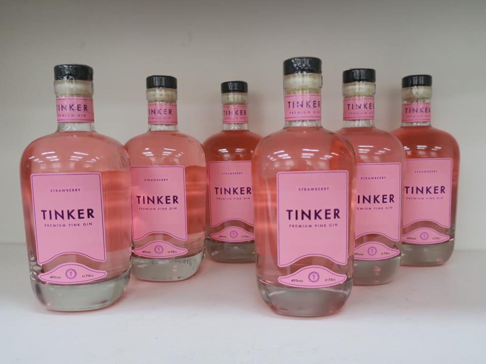 * A Box of Tinker 'Strawberry- Premium' Gin 6 x 70cl 40% Vol (RRP £210)