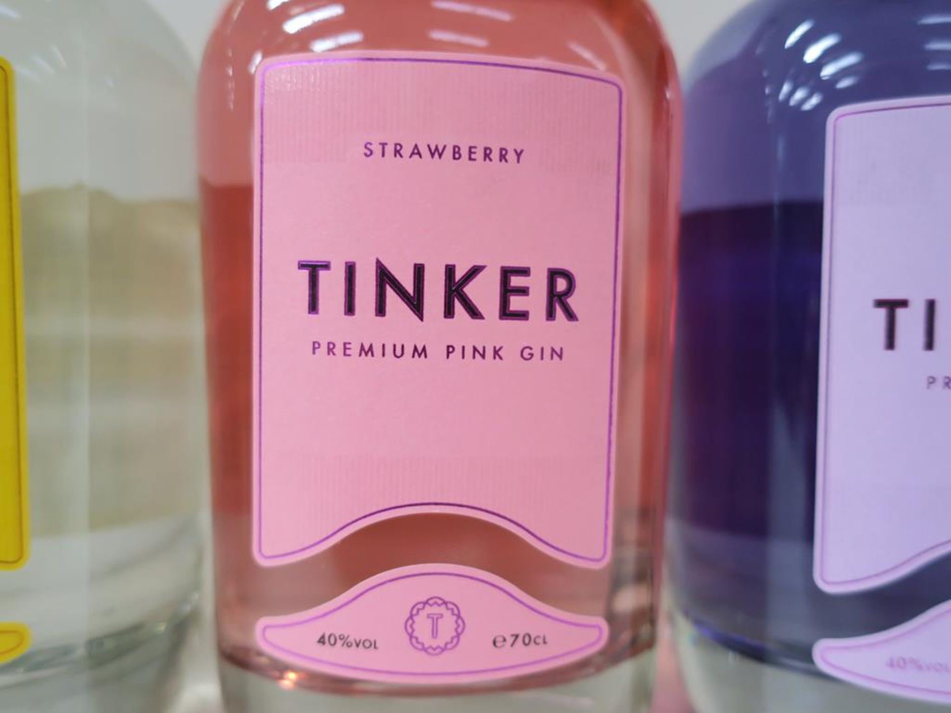 * Three bottles of Tinker Gin: 70cl bottle of Small Batch, British made Spanish style 40% vol, - Image 3 of 7