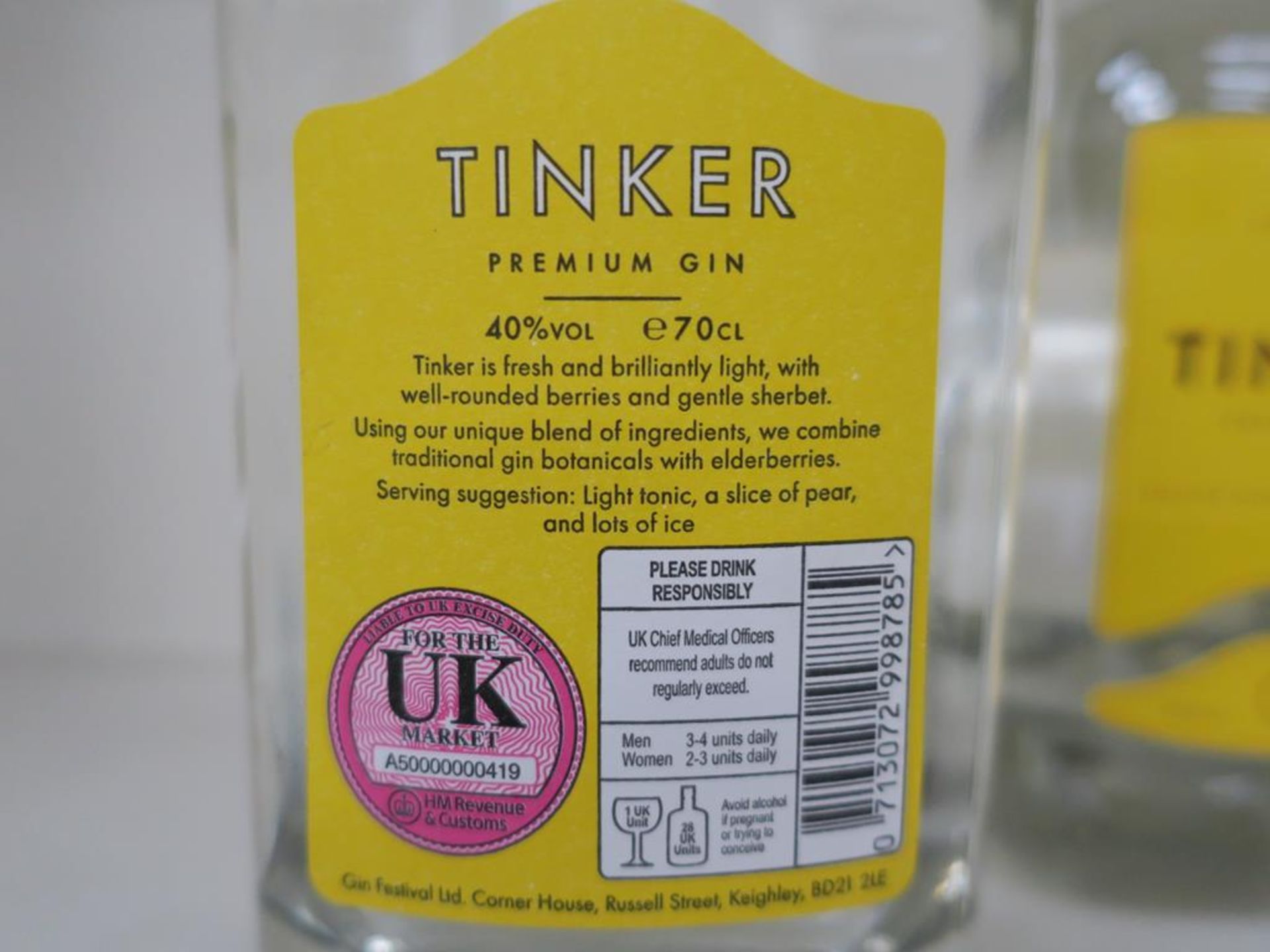 * A Box of Tinker Gin 6 x 70cl 40% Vol (RRP £210) - Image 3 of 3