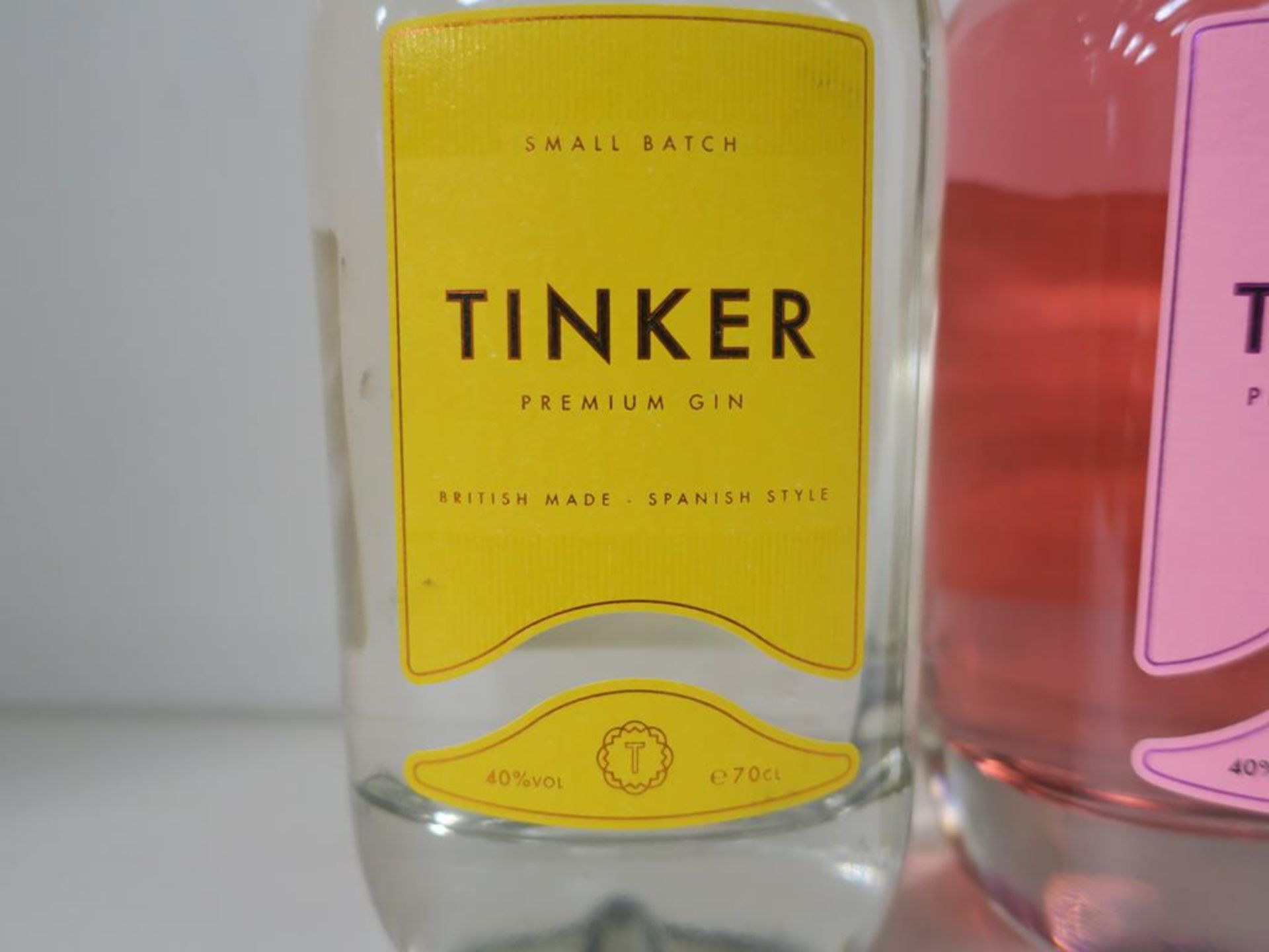 * Three bottles of Tinker Gin: 70cl bottle of Small Batch, British made Spanish style 40% vol, - Image 2 of 7