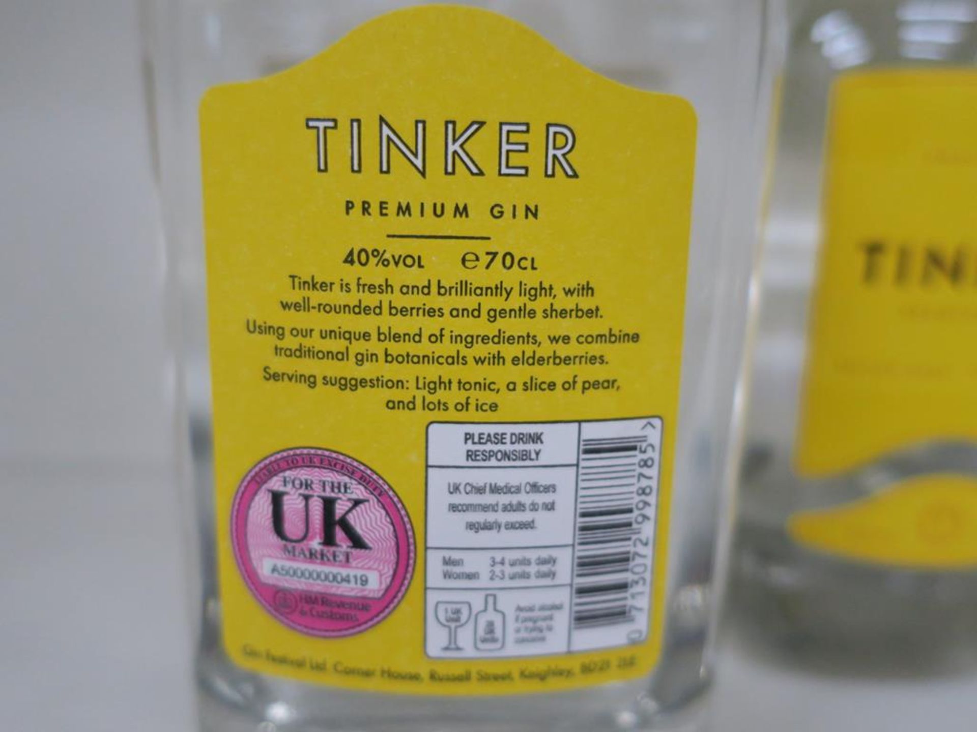 * A Box of Tinker Gin 6 x 70cl 40% Vol (RRP £210) - Image 3 of 3