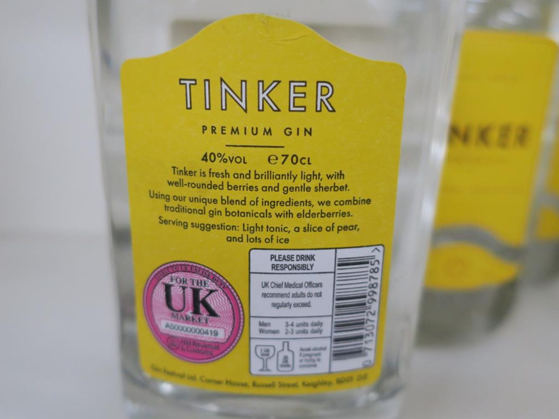 * A Box of Tinker Gin 6 x 70cl 40% Vol (RRP £210) - Image 3 of 3