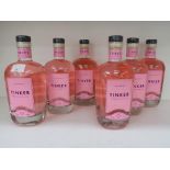 * A Box of Tinker 'Strawberry- Premium' Gin 6 x 70cl 40% Vol (RRP £210)