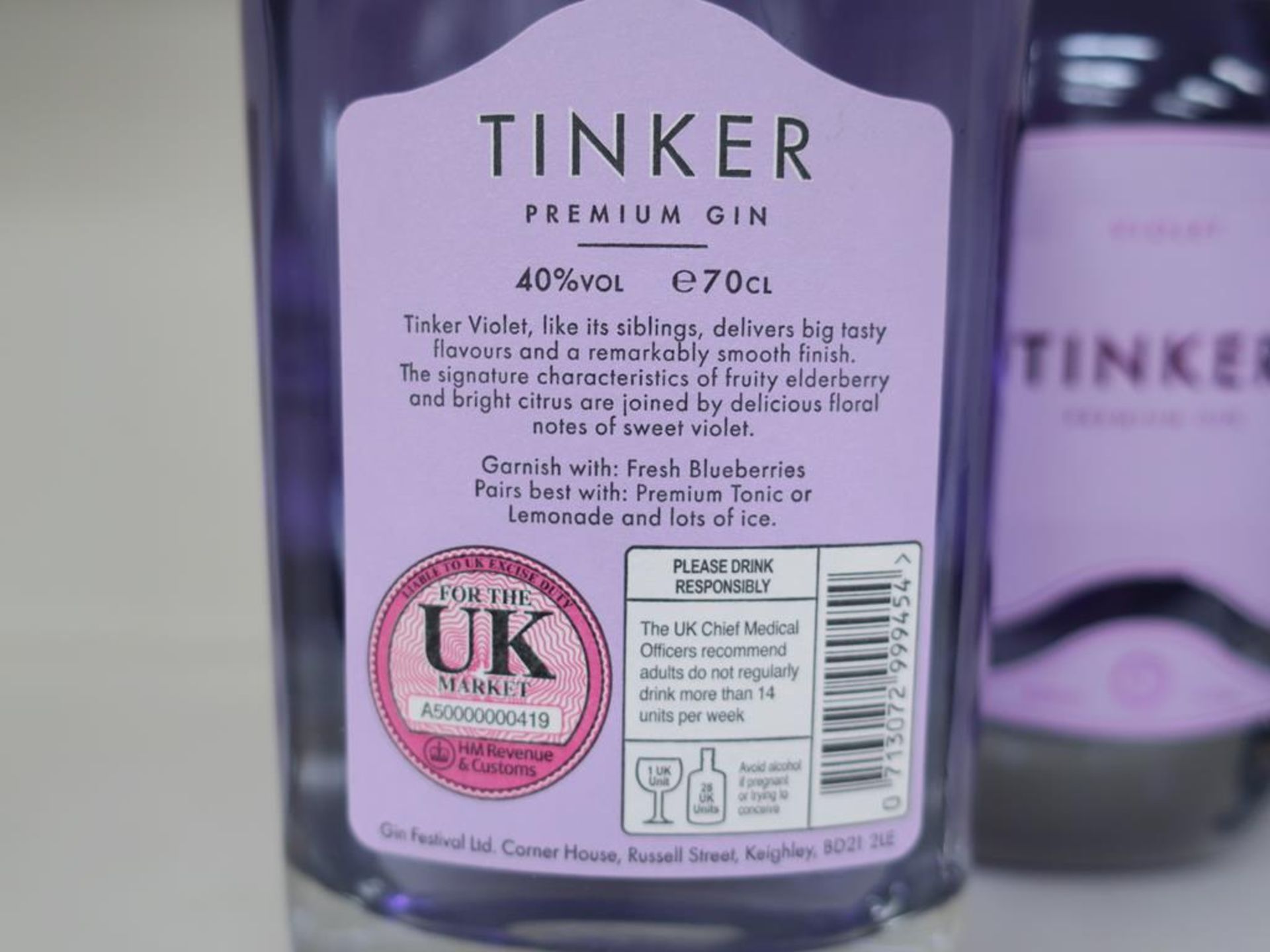 * A Box of Tinker 'Violet' Gin 6 x 70cl 40% Vol (RRP £210) - Image 3 of 3