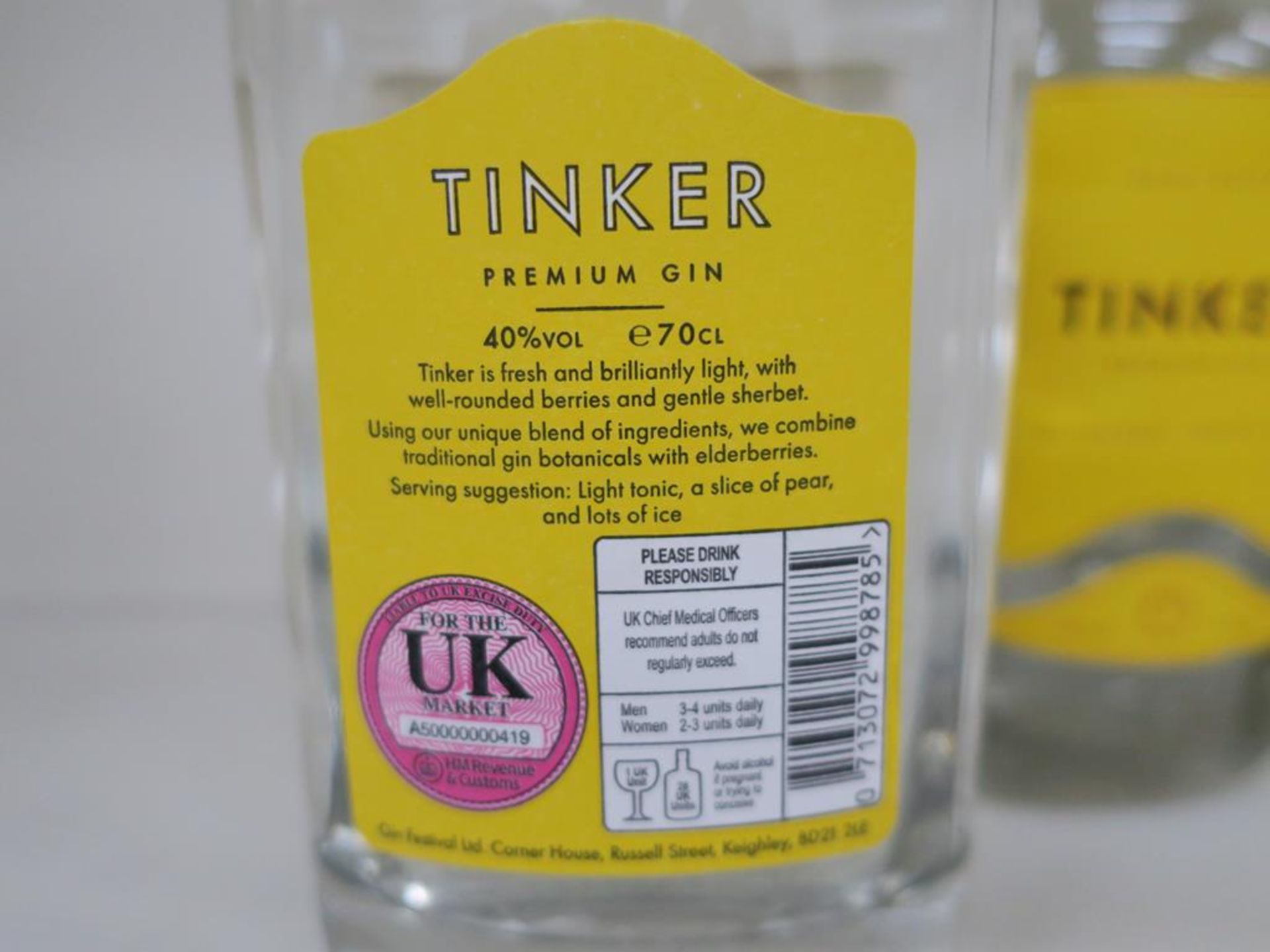 * A Box of Tinker Gin 6 x 70cl 40% Vol (RRP £210) - Image 3 of 3