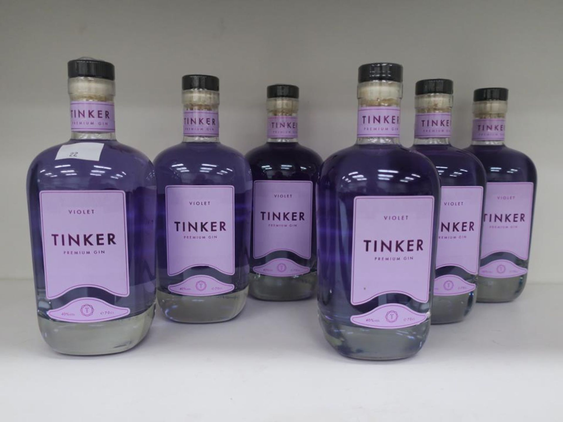 * A Box of Tinker 'Violet' Gin 6 x 70cl 40% Vol (RRP £210)