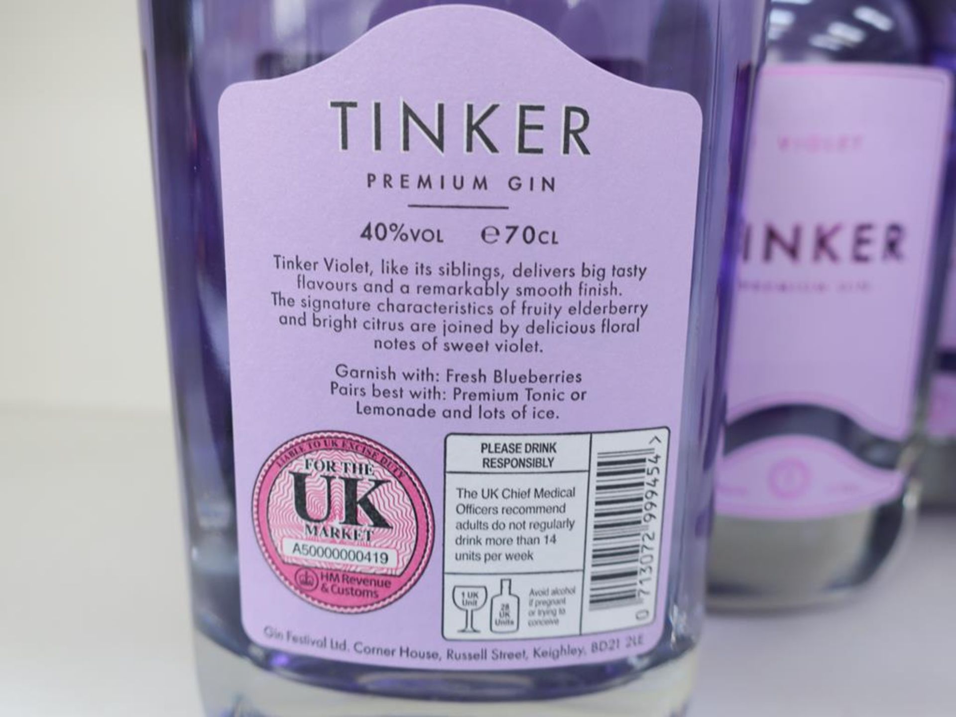 * A Case of Tinker 'Violet' Gin 6 x 70cl 40% Vol (RRP £210) - Image 3 of 3