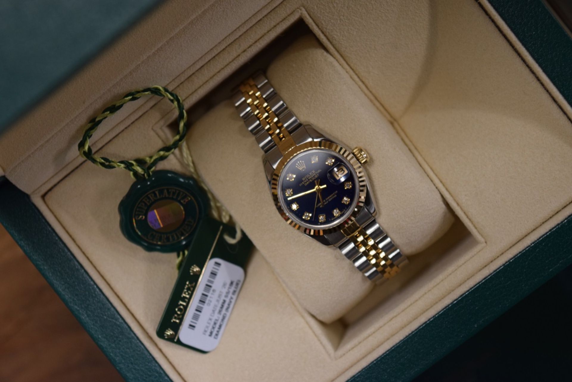 ♥ Gorgeous 18k/ Steel Rolex Lady DateJust - Navy Blue Diamond - Image 7 of 7