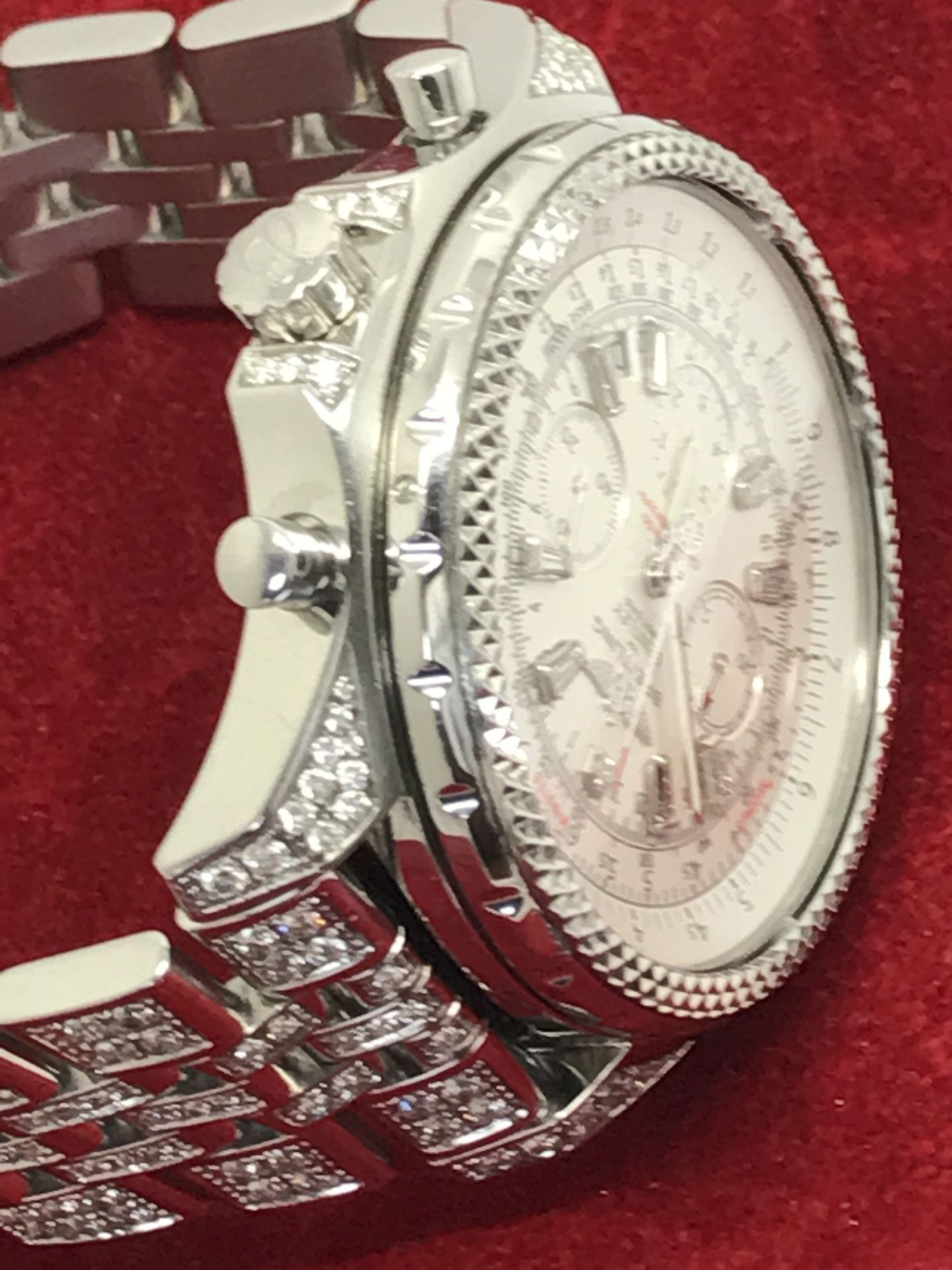BREITLING FOR BENTLEY DIAMOND SET WATCH + BOX - APPROX 8.00ct DIAMONDS - Image 11 of 17