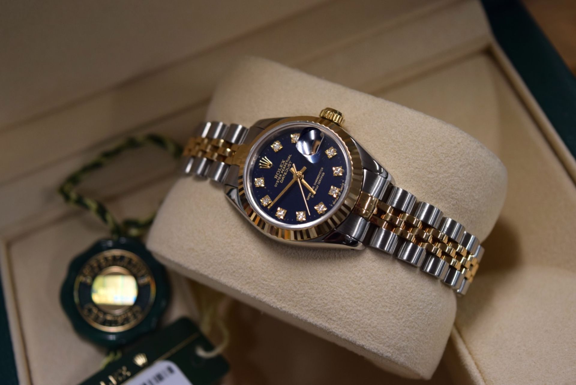 ♥ Gorgeous 18k/ Steel Rolex Lady DateJust - Navy Blue Diamond - Image 6 of 7