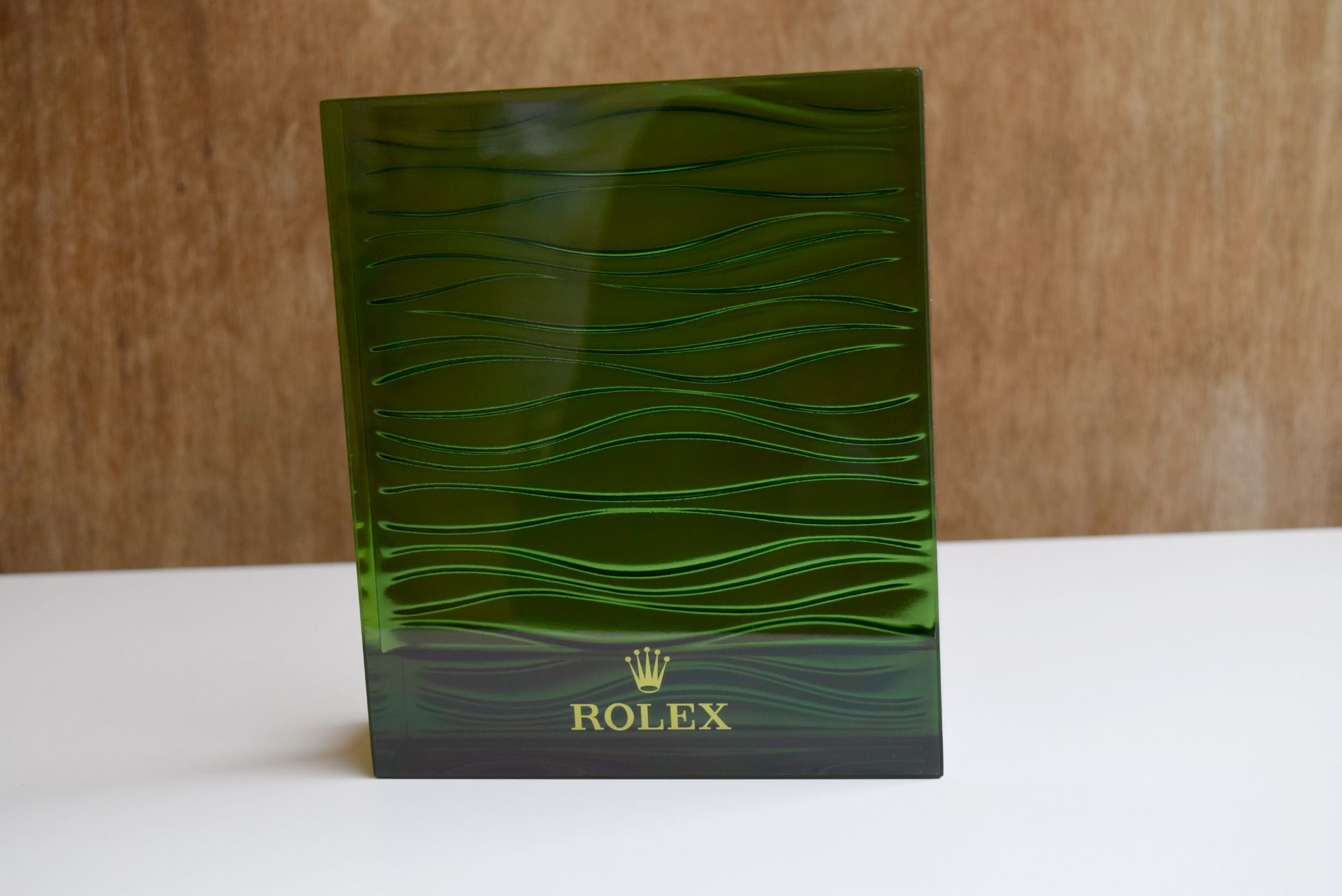 Rare Rolex Green Wave Design Dealer Shop Display - Image 2 of 4