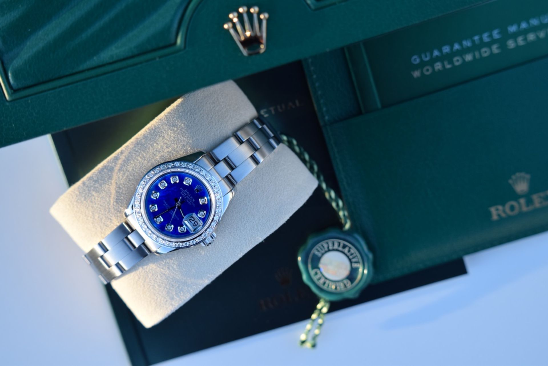 *Diamond* Rolex 'Lady' DateJust 26 - Blue Pearl - Image 7 of 12