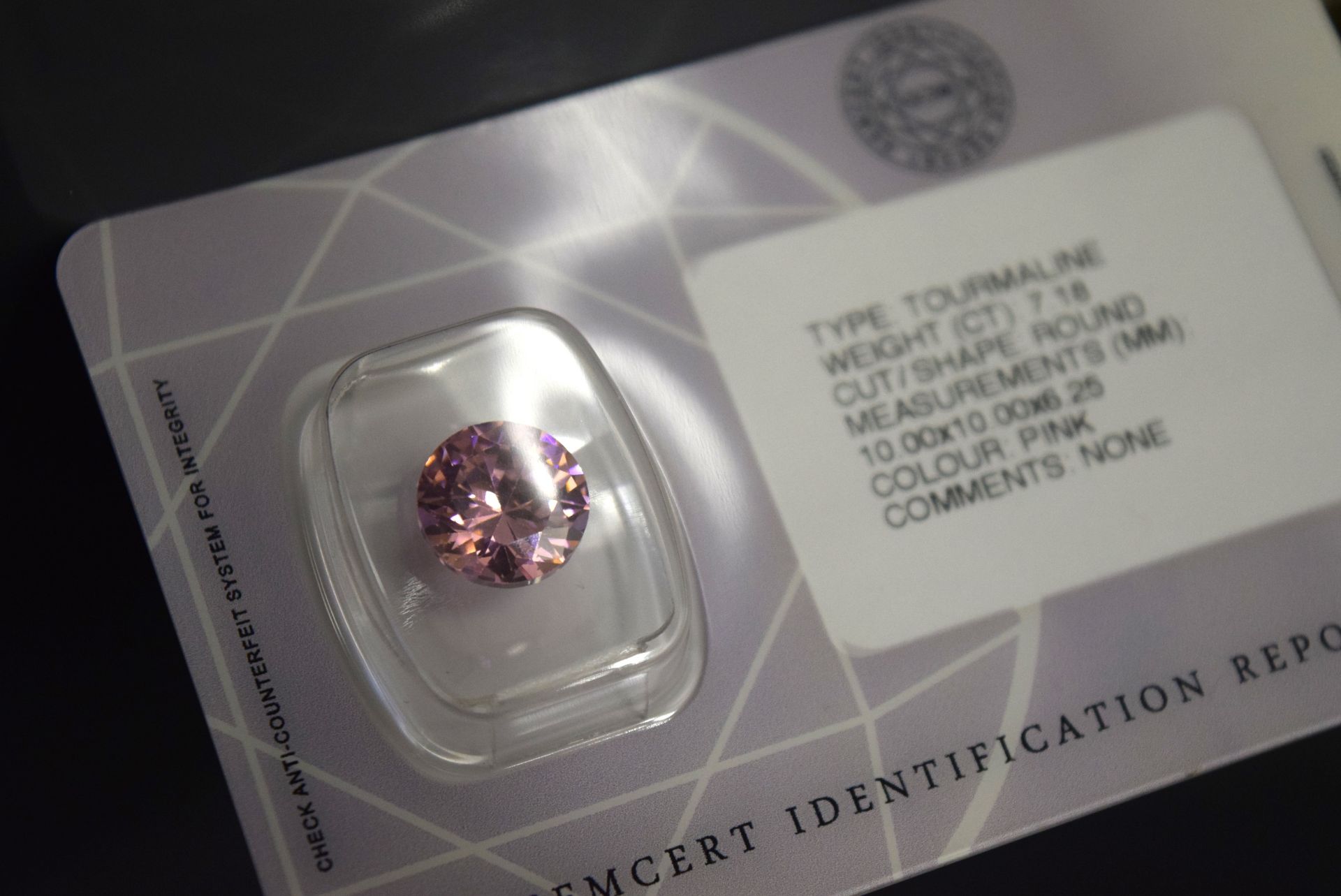 7.18CT PINK TOURMALINE - Image 2 of 2