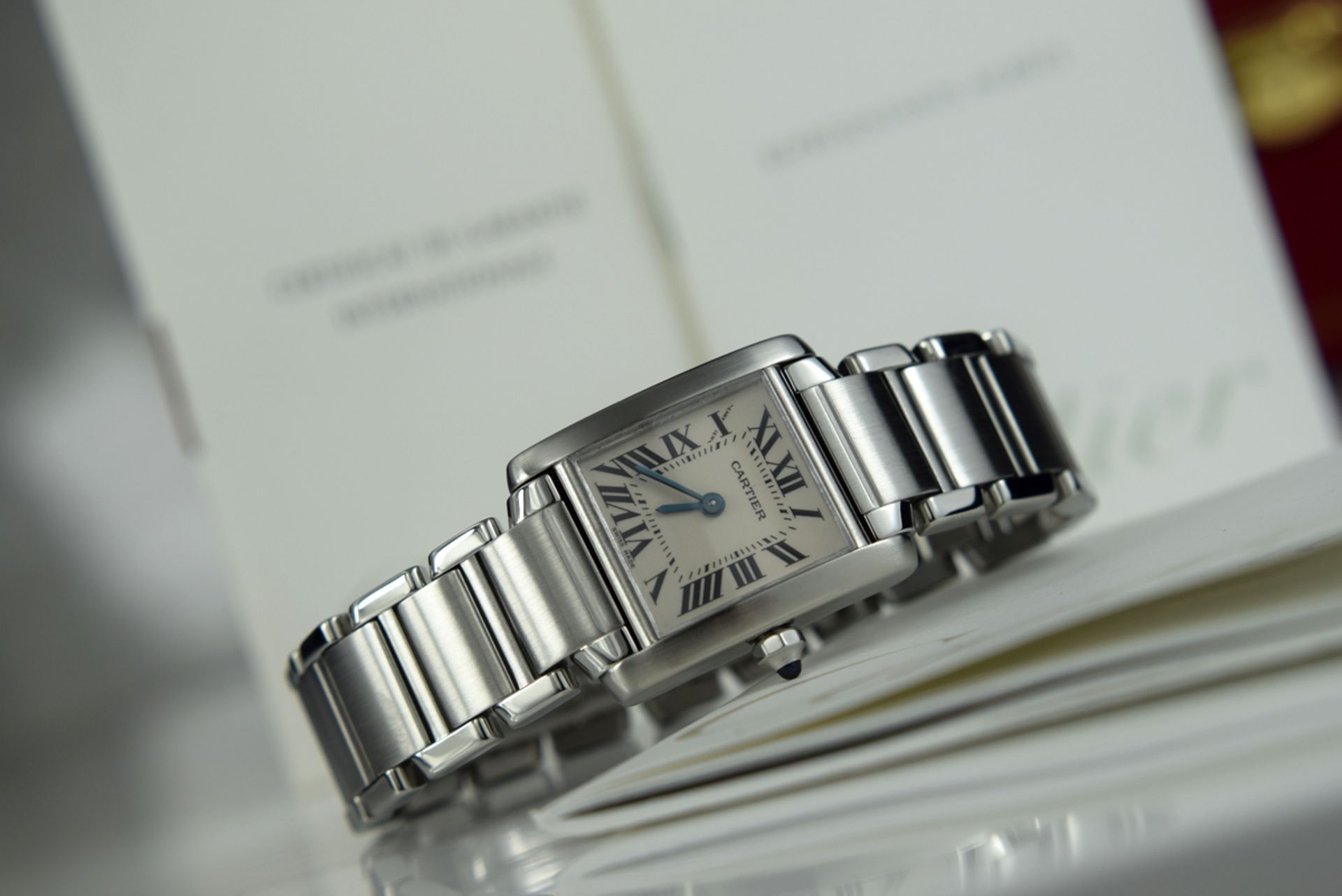 CARTIER - TANK FRANCAISE / STEEL - '2384' - Image 9 of 10