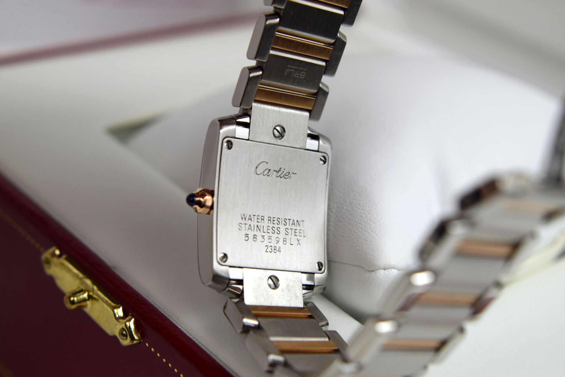 CARTIER - 18K ROSE GOLD & STEEL 'TANK' - W51027Q4 - Image 8 of 12