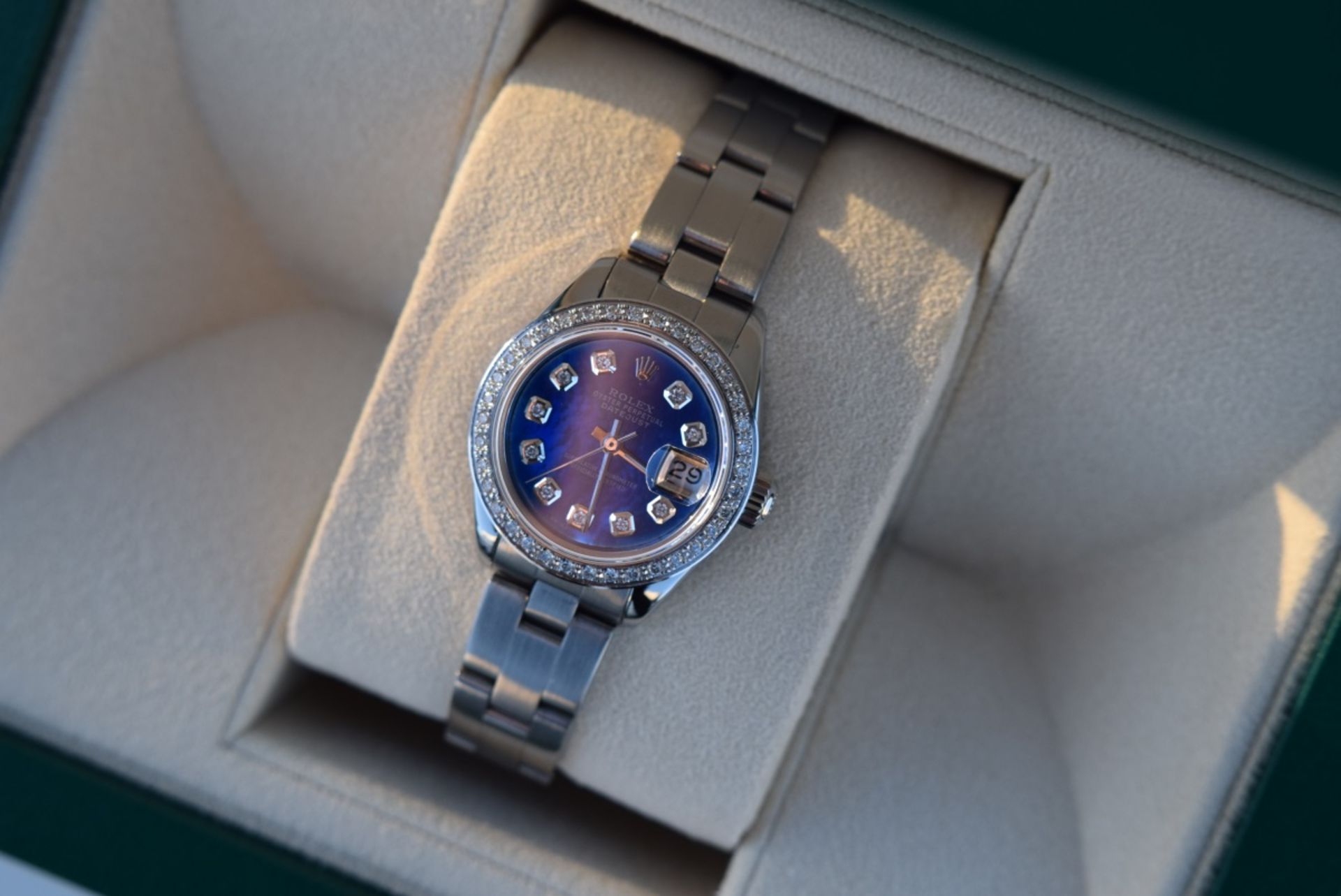 *Diamond* Rolex 'Lady' DateJust 26 - Blue Pearl - Image 4 of 12