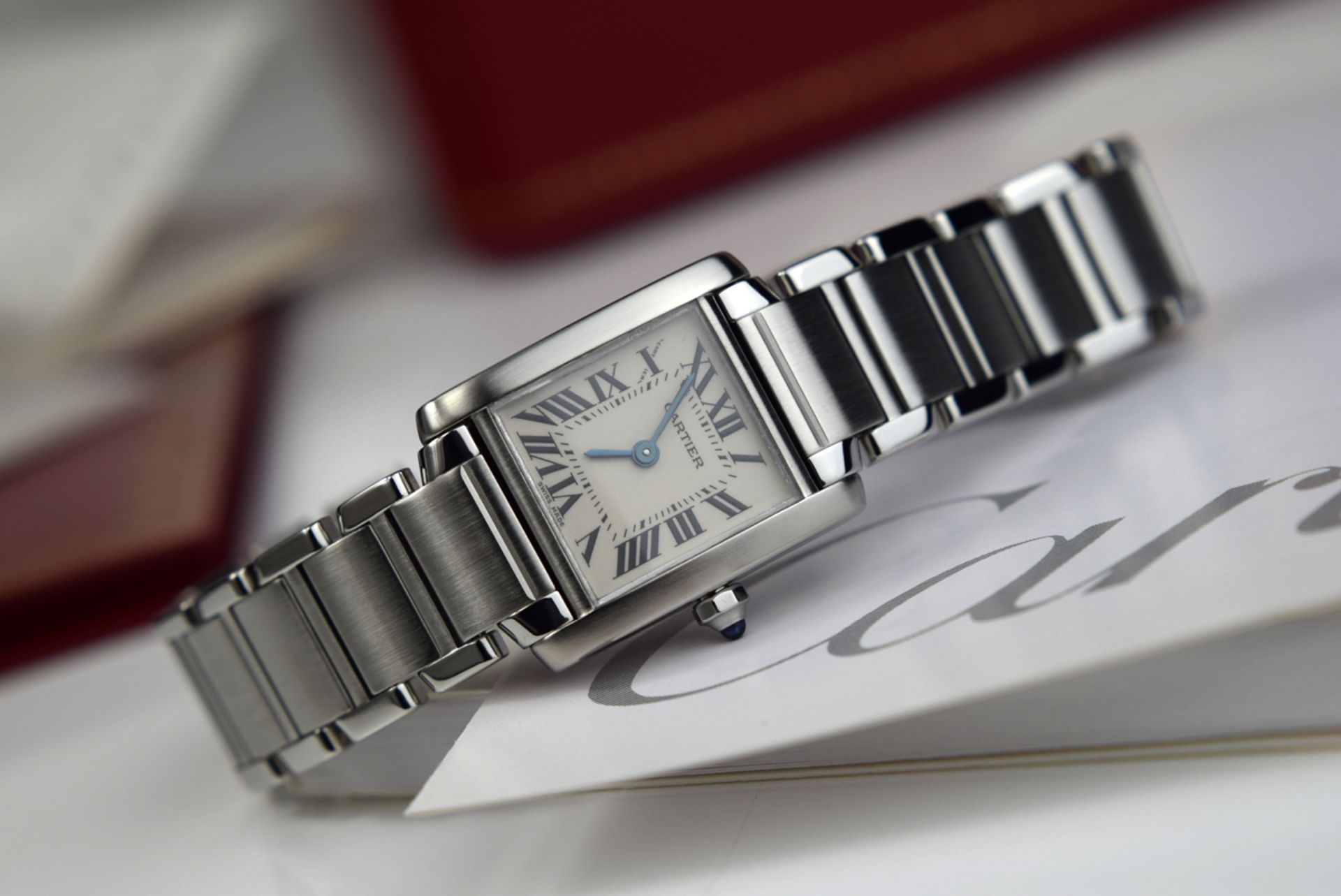 CARTIER - TANK FRANCAISE / STEEL - '2384' - Image 3 of 10