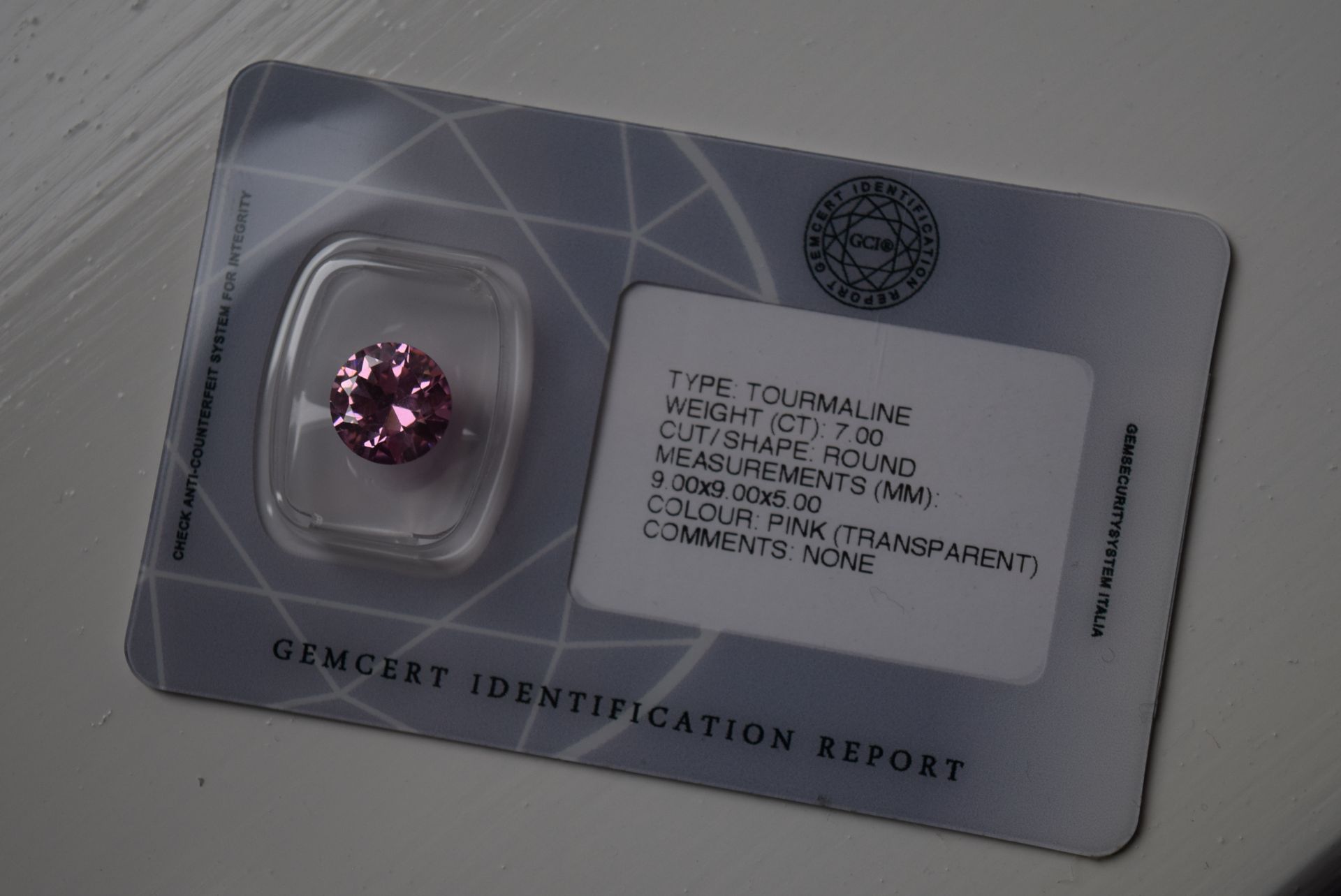 7.00CT PINK TOURMALINE