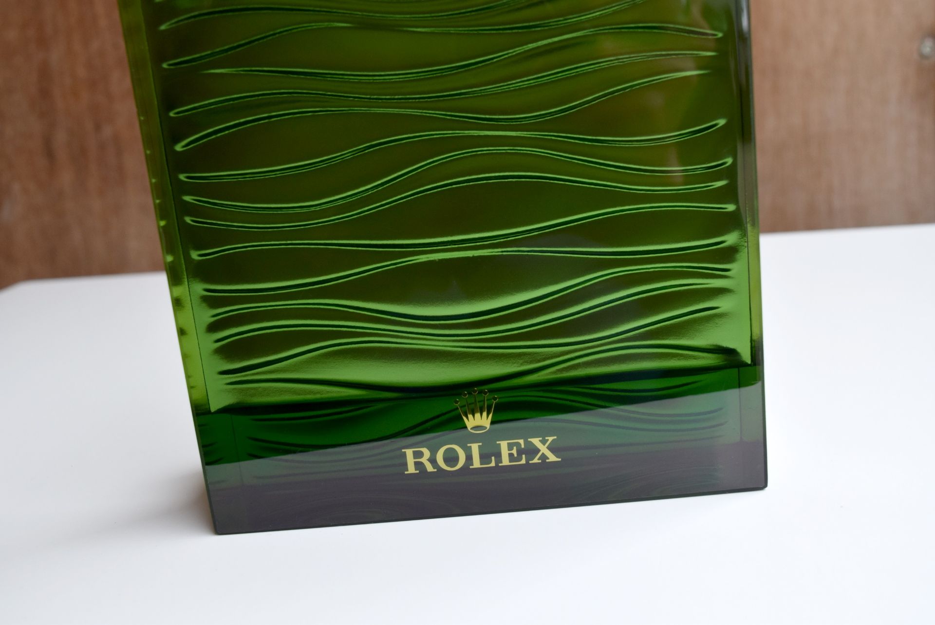 Rare Rolex Green Wave Design Dealer Shop Display